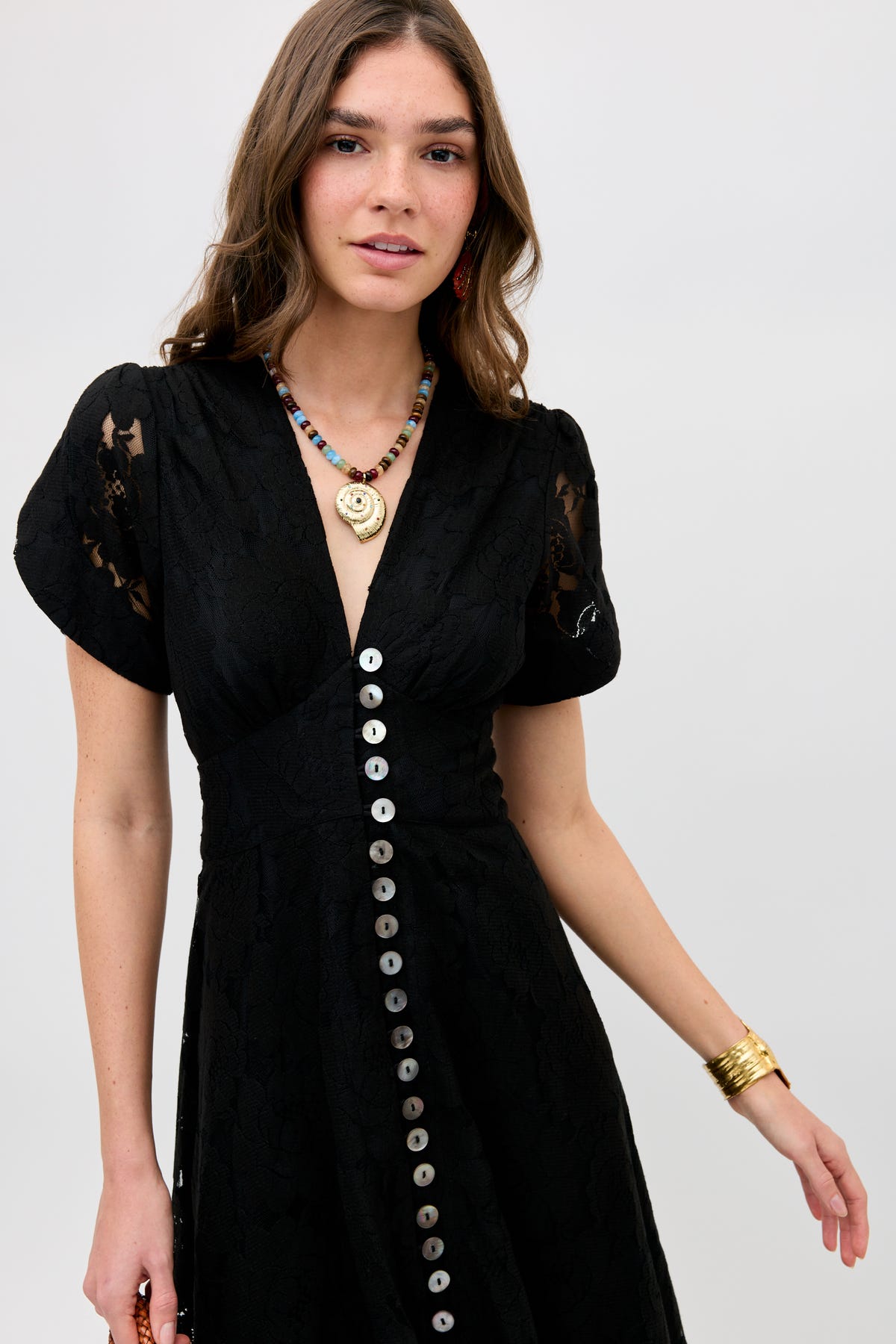 black short sleeve lace dress Novara Midi in or straight into the Size:60 inches #tolovei Prom Dress Long, Prom