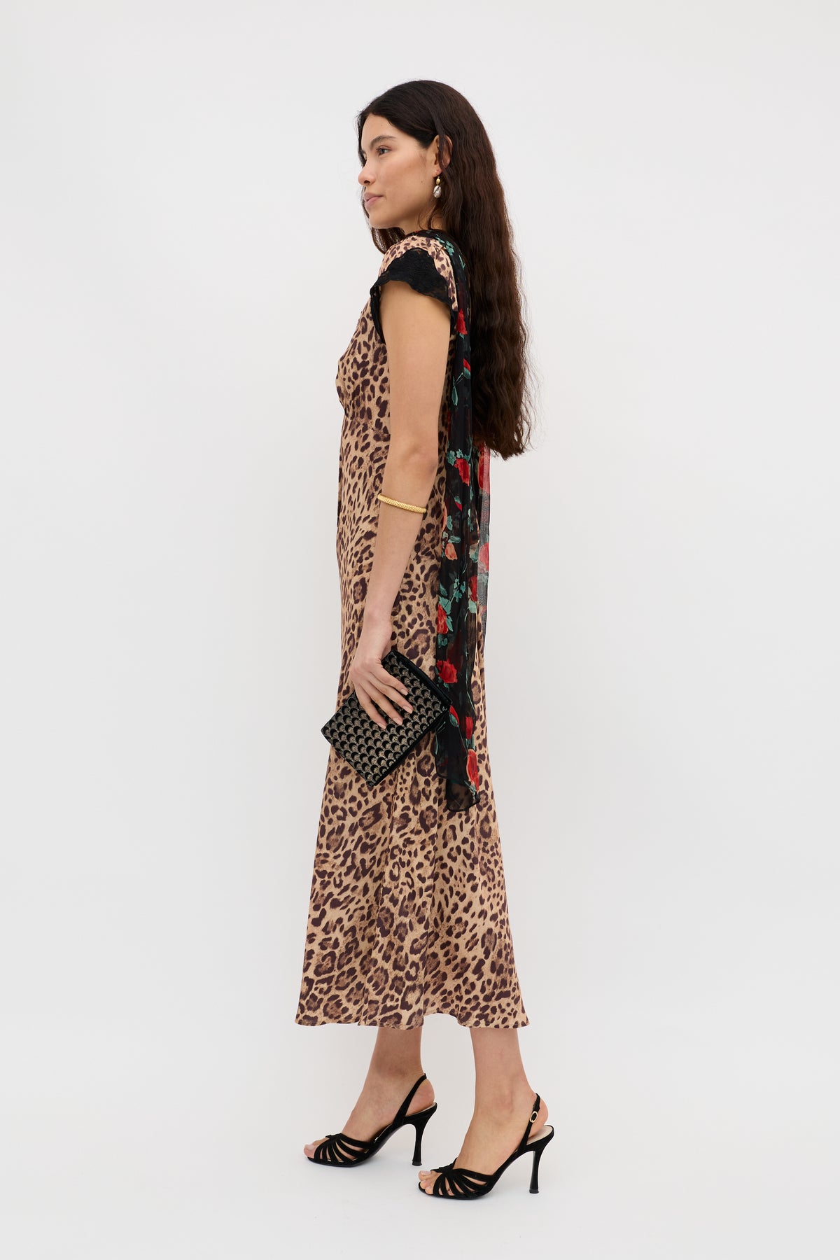 Amari Satin Midi Dress in Mila Leopard Brown | RIXO USA Amari Satin Midi Dress in Mila Leopard Brown | RIXO USA