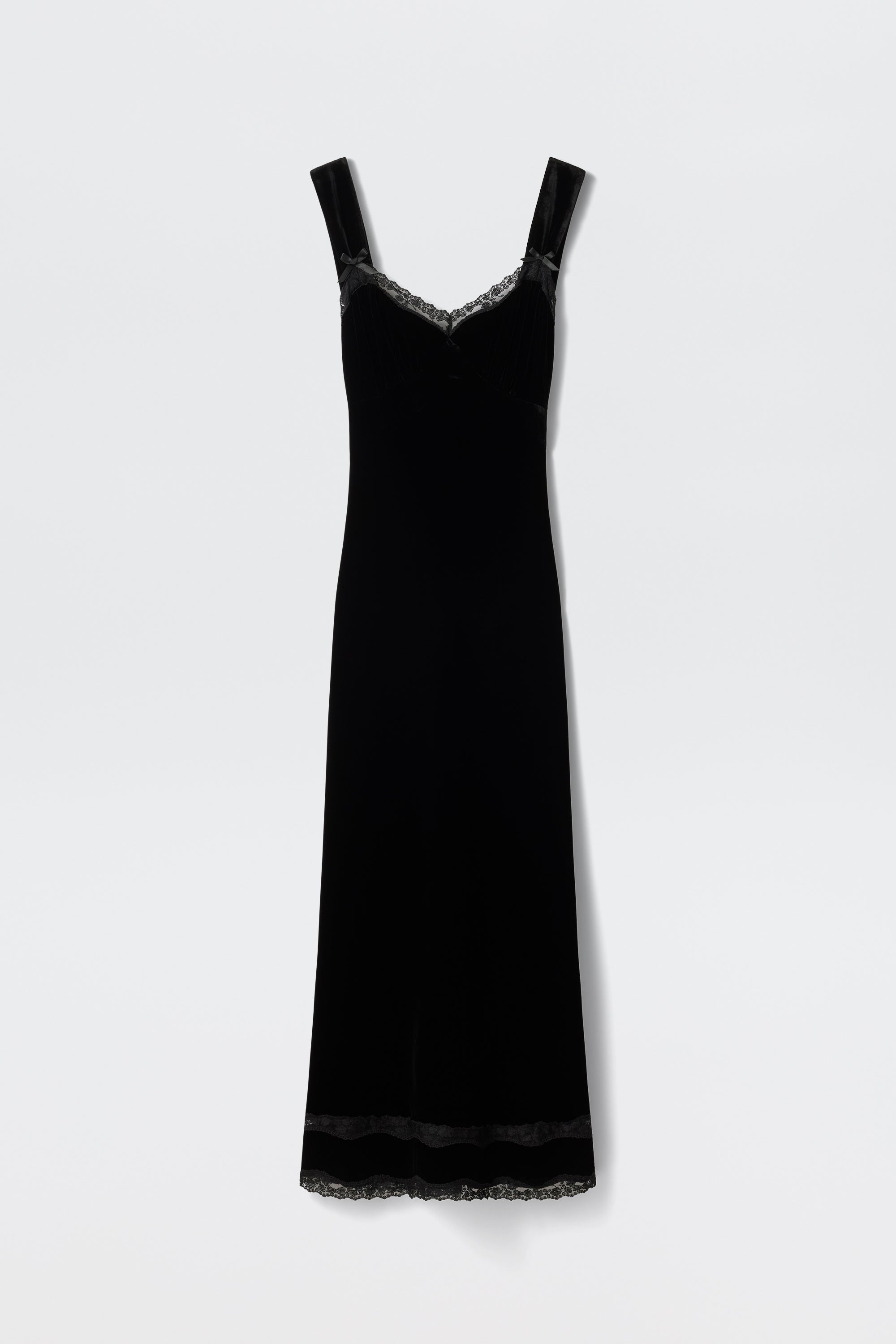 Lucie Silk-Velvet Midi Dress in Black | RIXO USA ⋆