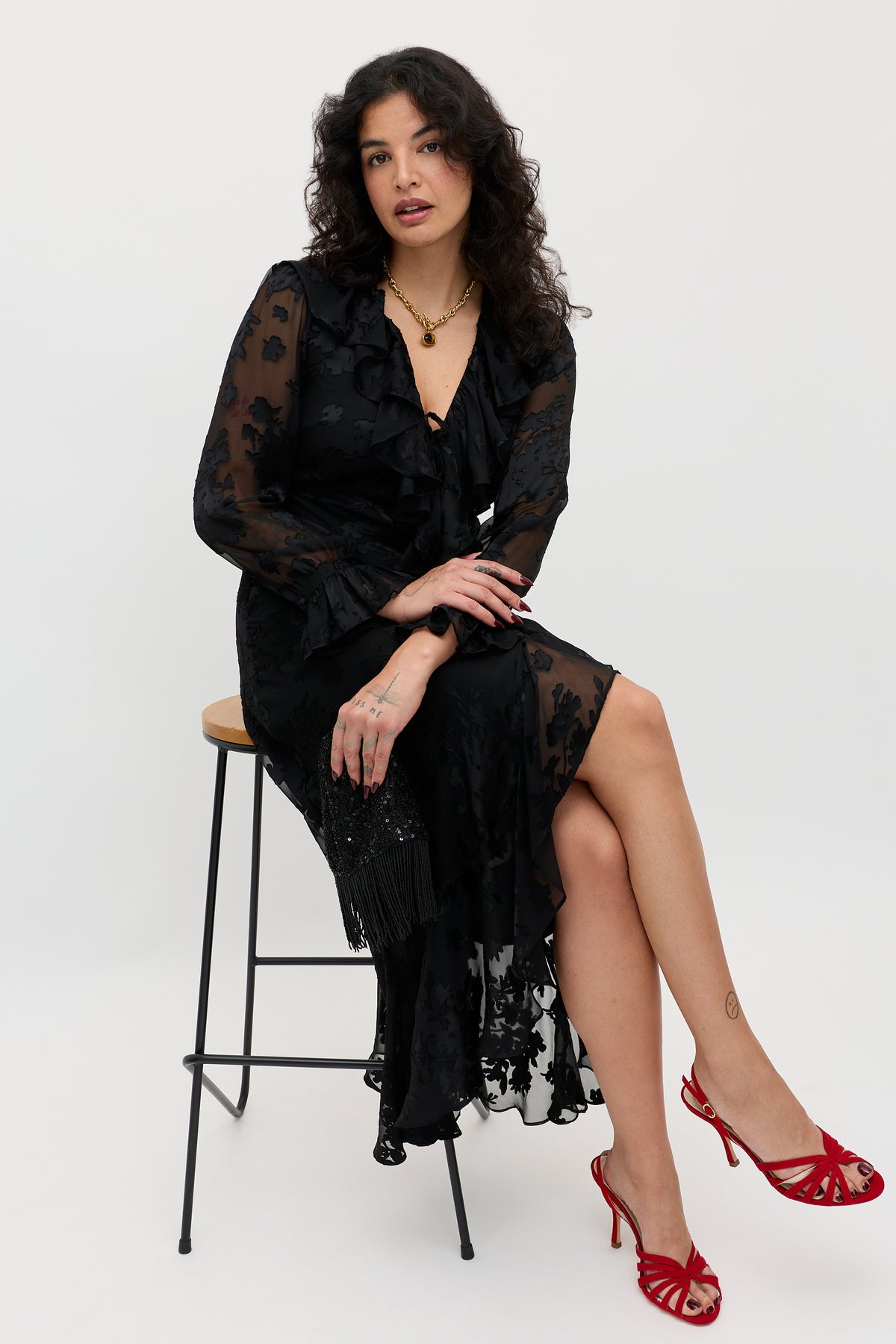silk devore dress Peridot Devore Gown
