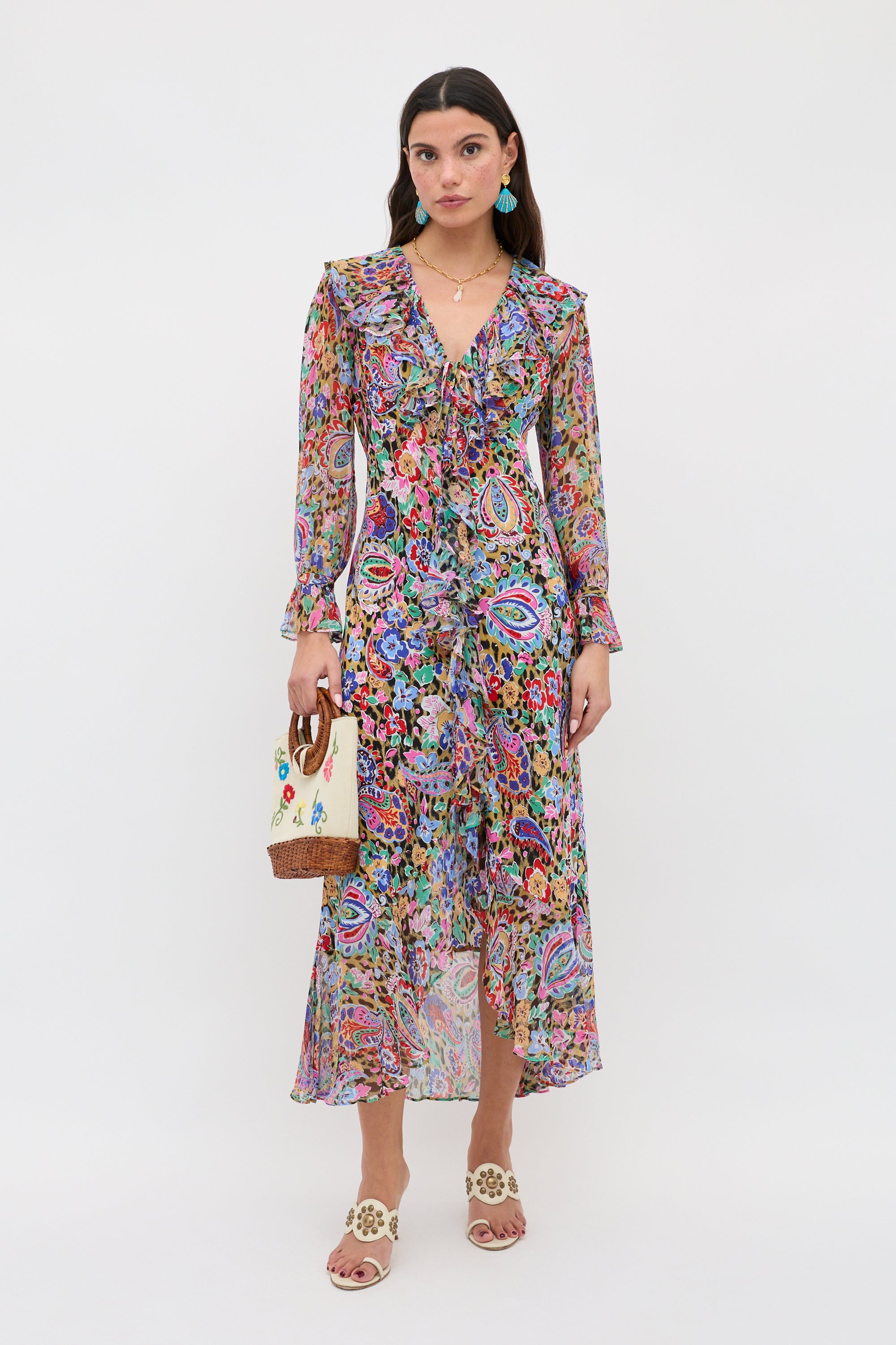 Riu(リウ) Flower & marble dress ワンピース Riu Flower&marble dress 【公式通販】