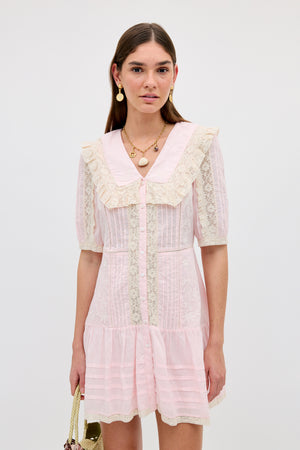 Dove - Pansy Embroidery Vintage Pink