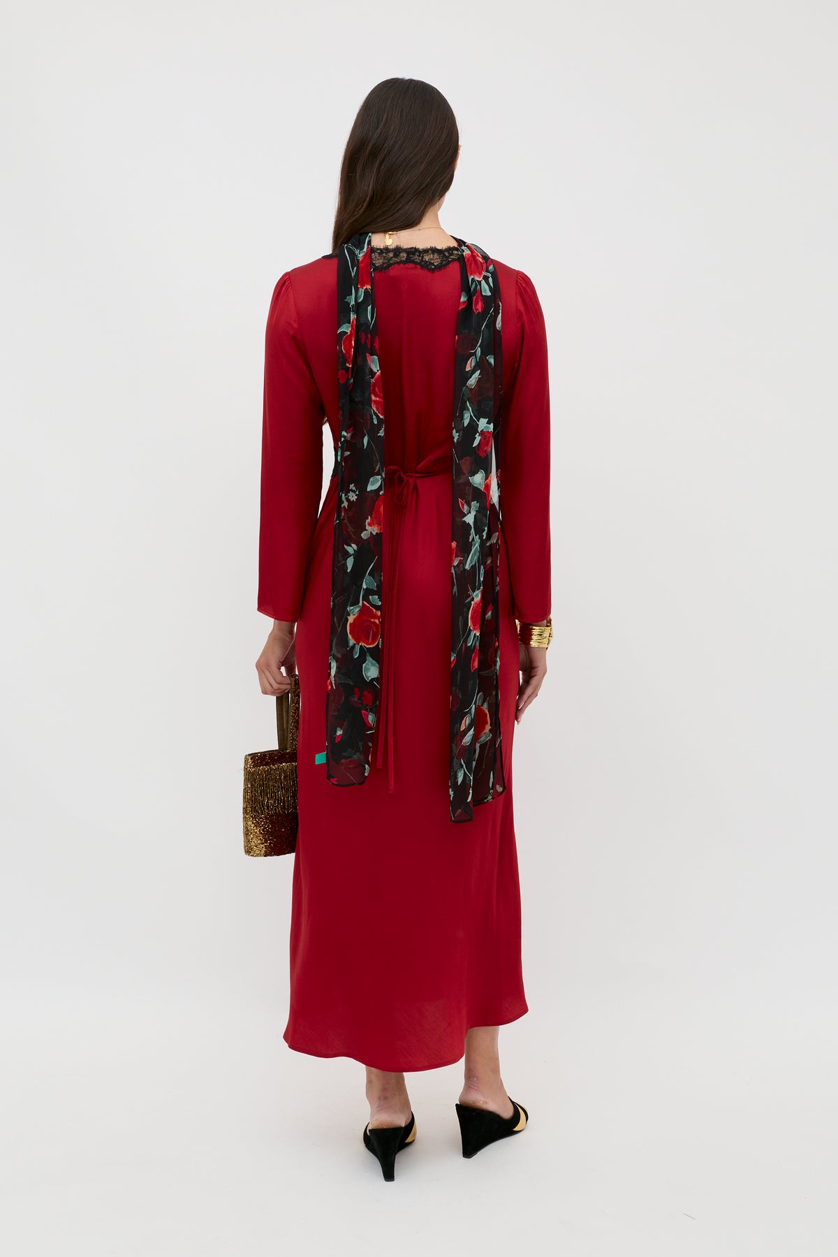 burgundy hair red dress Burgandy Hair with Red Dress