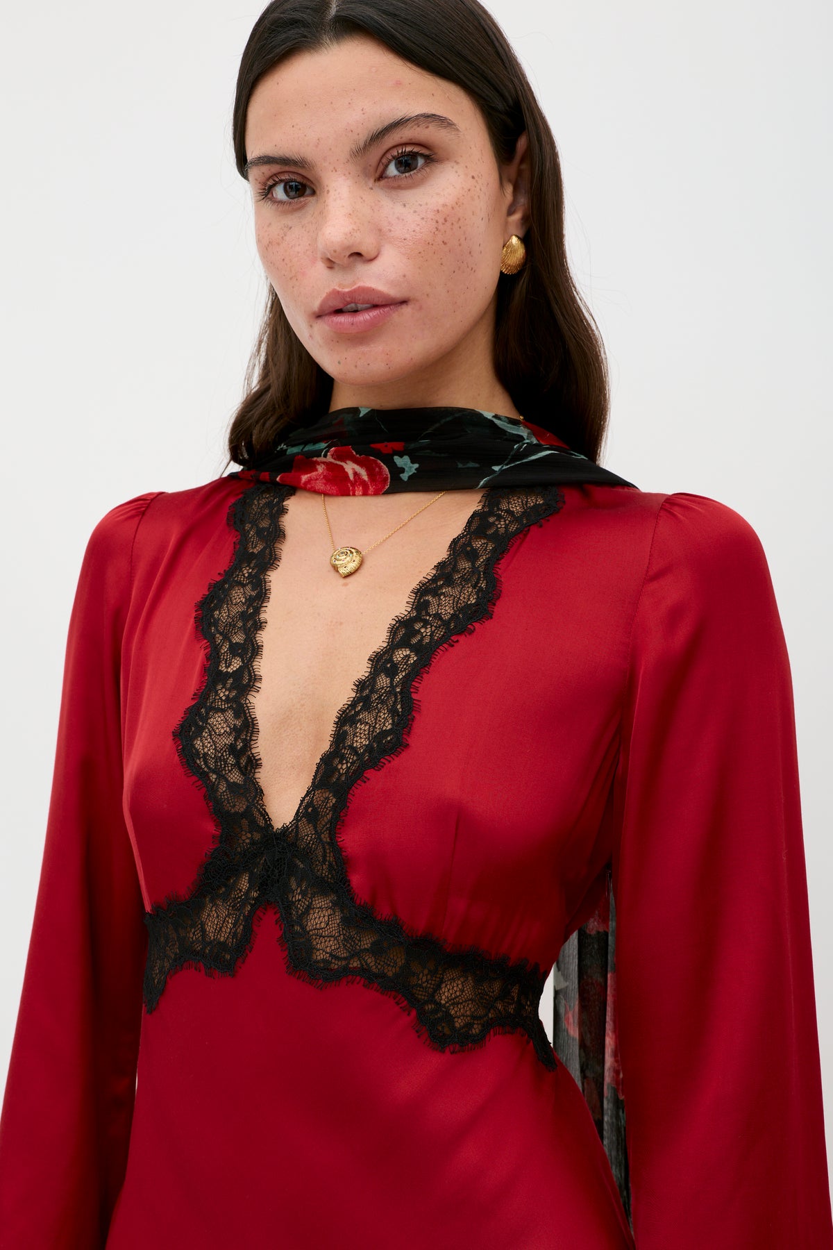 Debra Midi Dress in Burgundy | RIXO USA Debra Midi Dress in Burgundy | RIXO USA