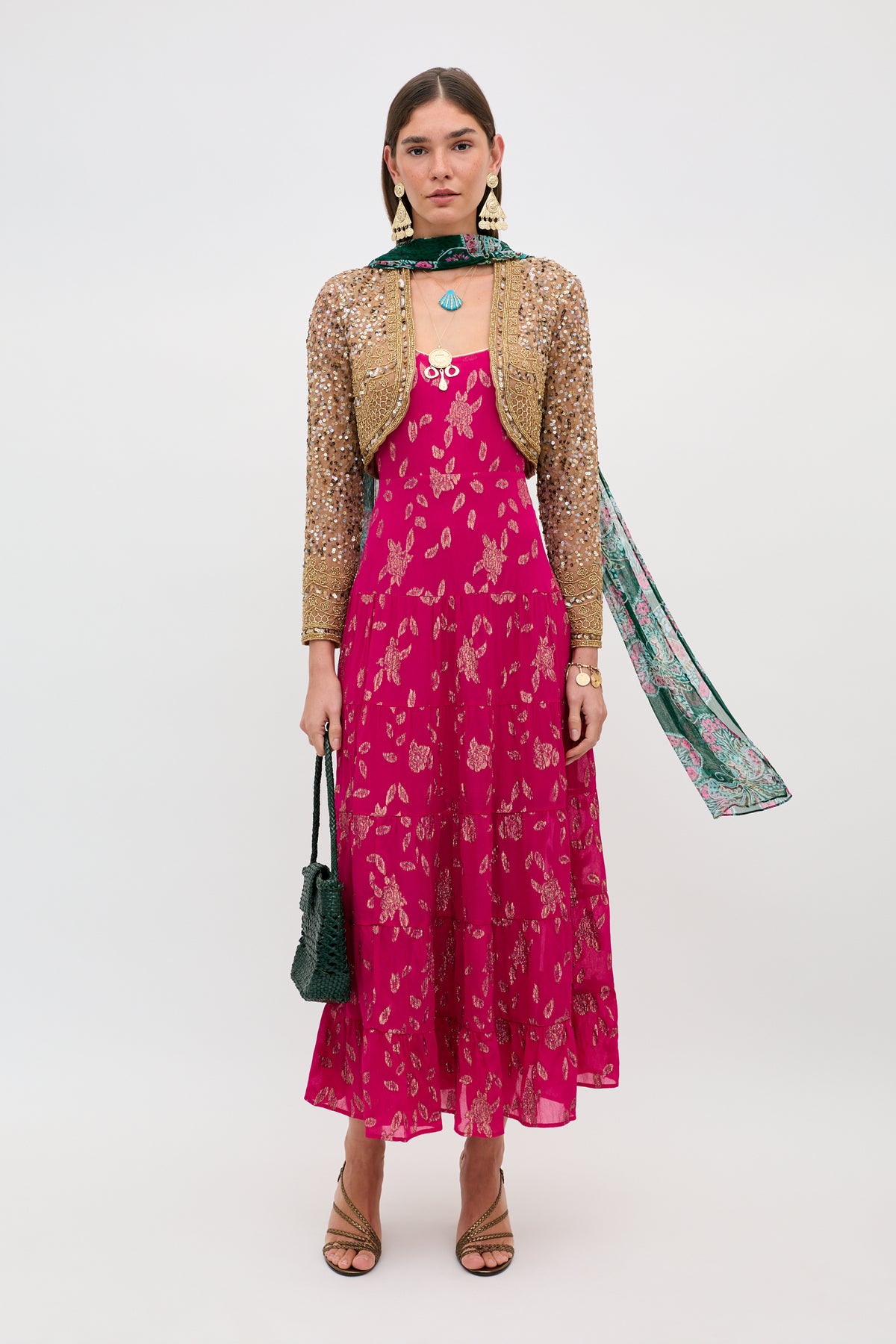 rixo pink sequin dress Lara Hot Pink Sequin