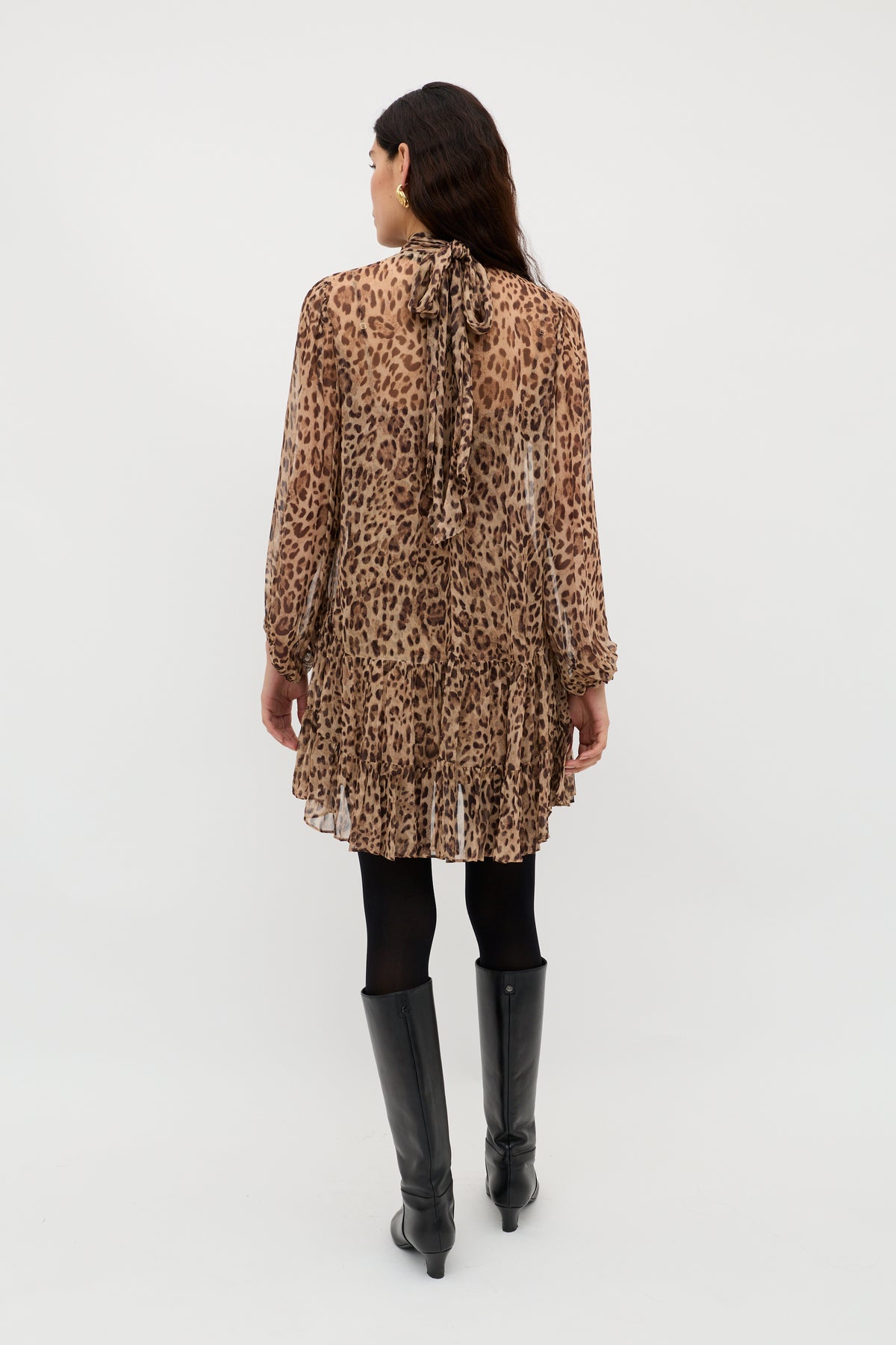 Anaya Mini Dress in Mila Leopard Brown | RIXO USA Anaya Mini Dress in Mila Leopard Brown | RIXO USA