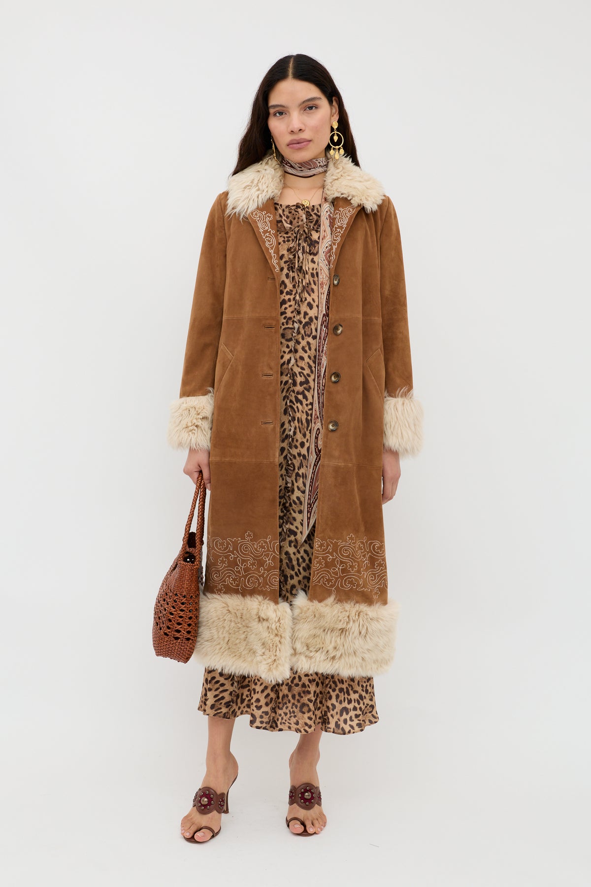 Coralyn Silk Dress in Mila Leopard Brown | RIXO Coralyn Silk Dress in Mila Leopard Brown | RIXO
