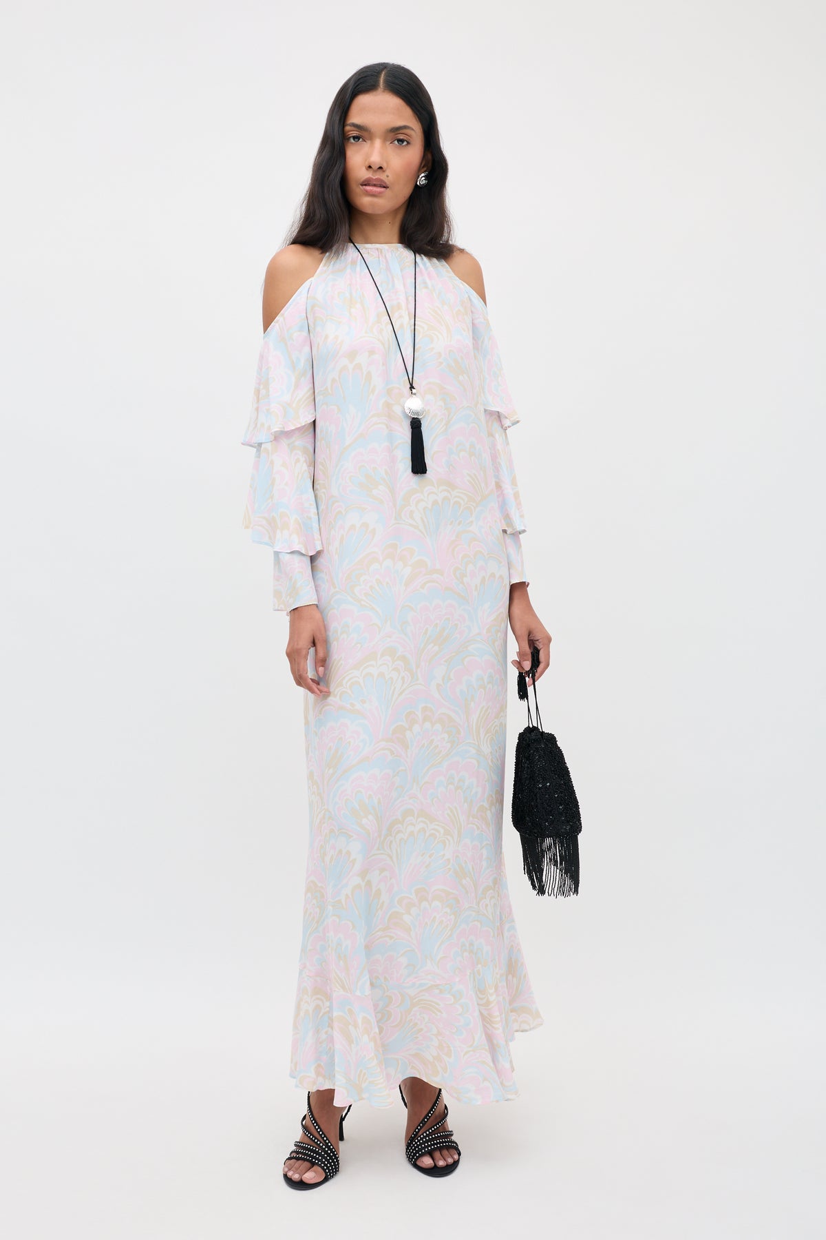 pastel marble dress Pastel Marble Sundress Sweetheart Neck Fairycore Summer Dress Kawaii Heaven