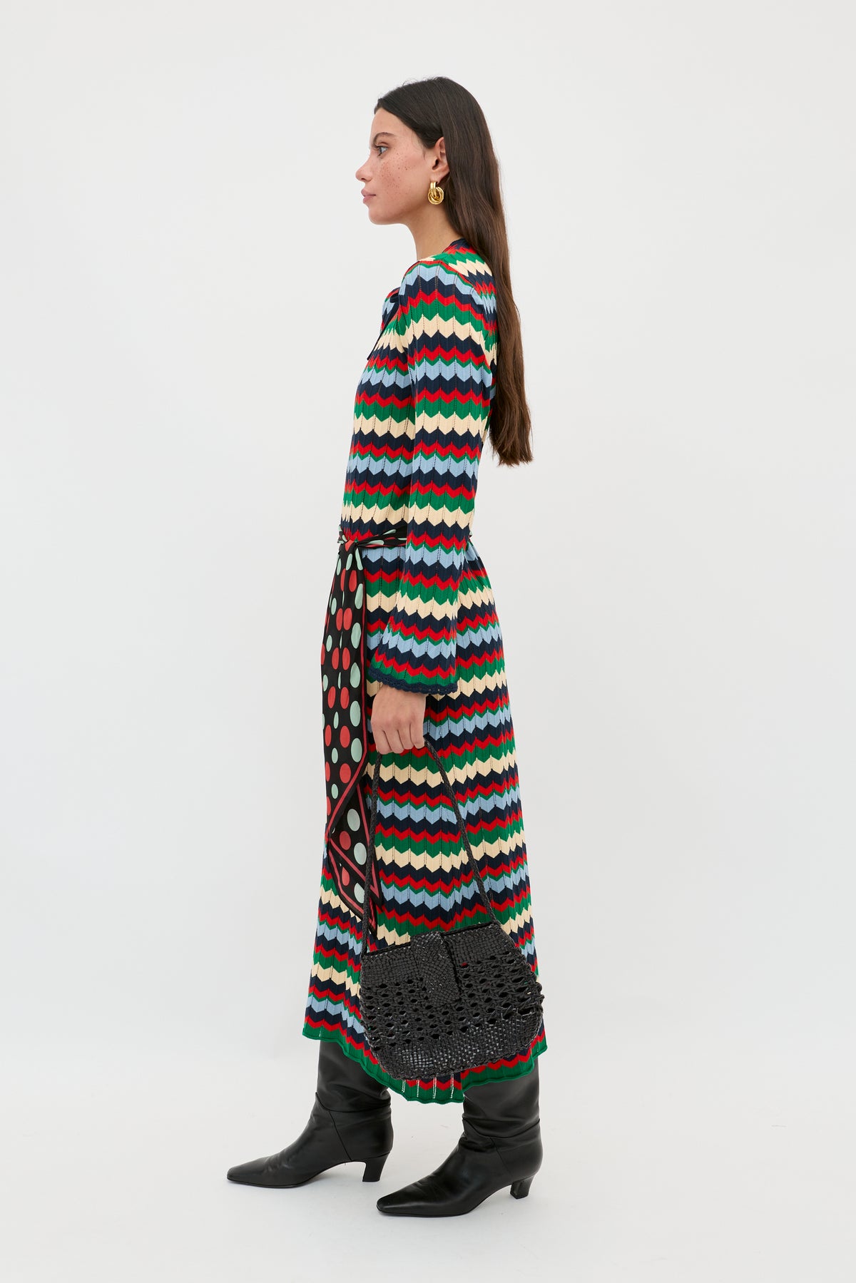 raydon knit dress White Crochet Knit Dress