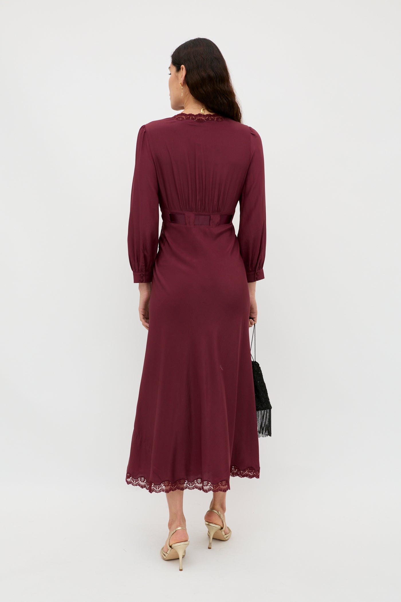 burgundy dress set Toperth Burgundy One-Shoulder Draped High Slit Maxi Dress Set Toperth