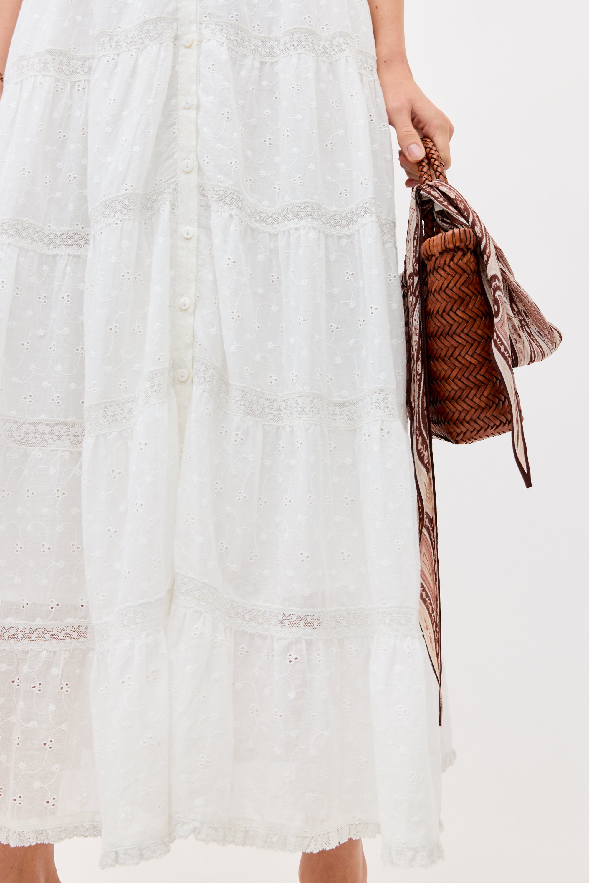 Yelina Silk Scarf in Paisley Flora Brown | RIXO USA ⋆