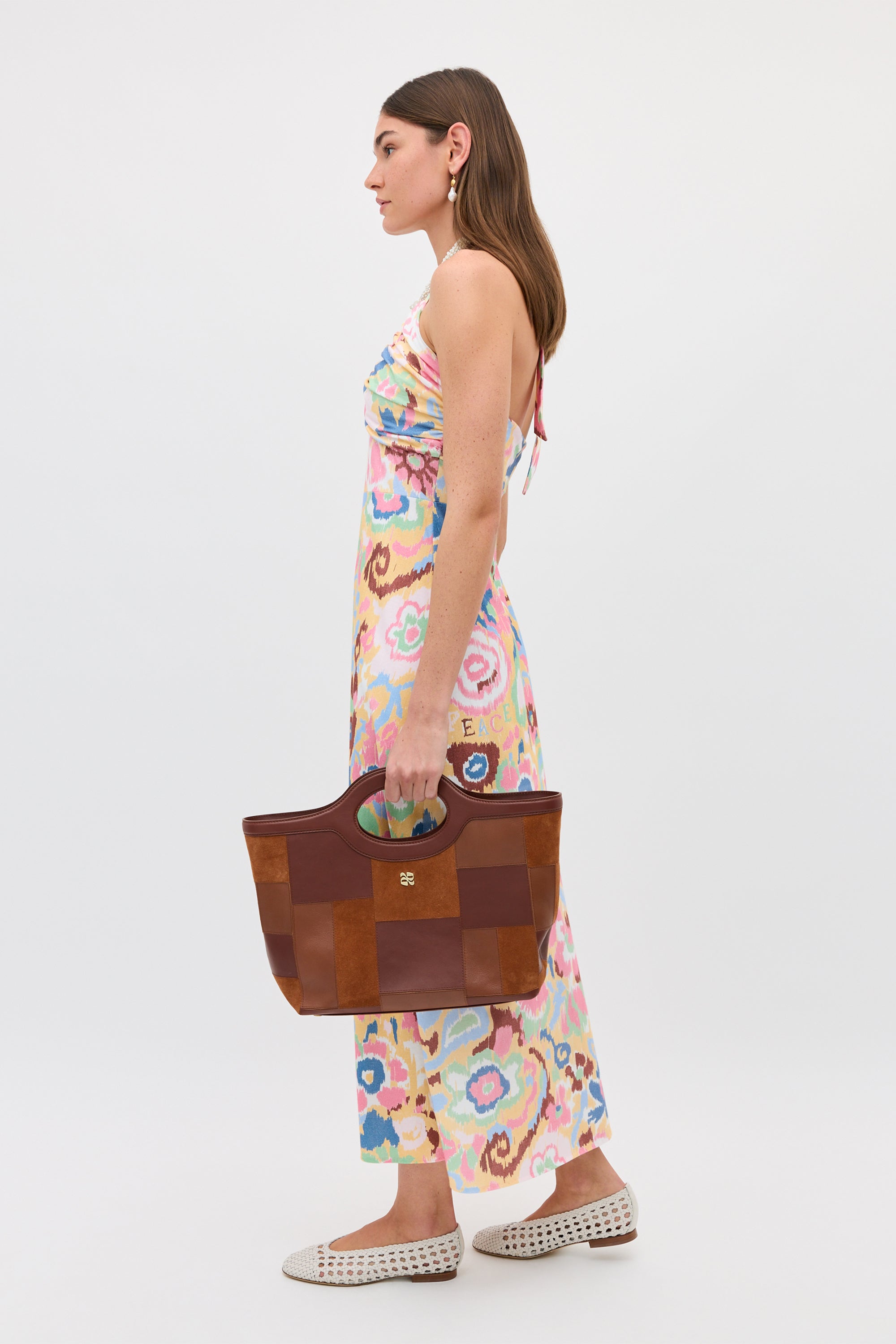 Ilyana Jersey Midi Dress in Ikat Bloom Yellow | RIXO USA ⋆