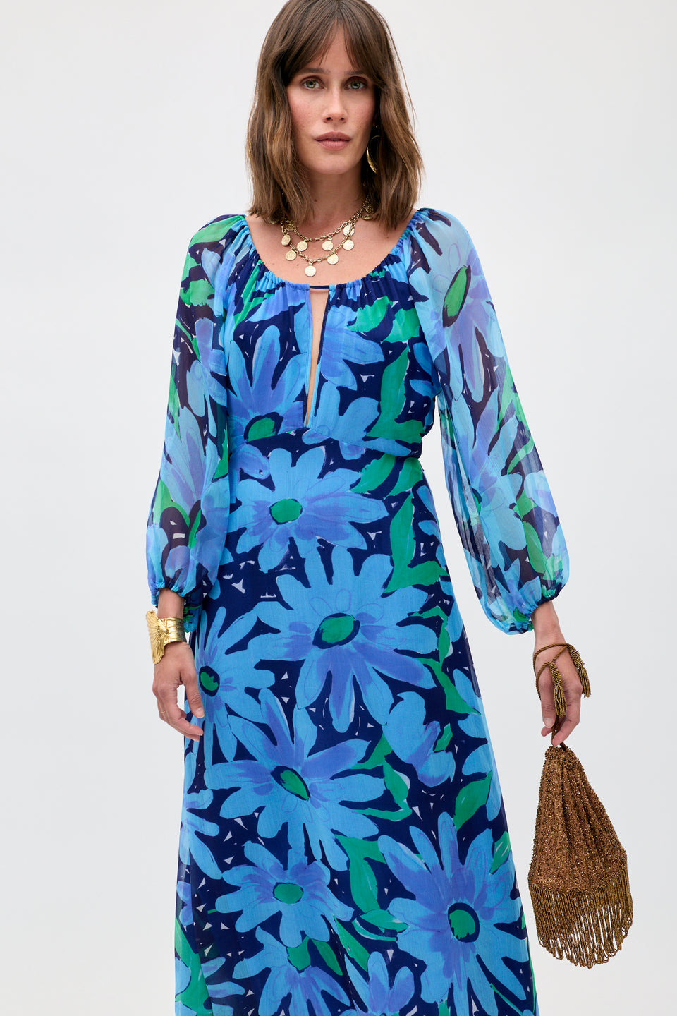 Nikolette - Danish Floral Blue