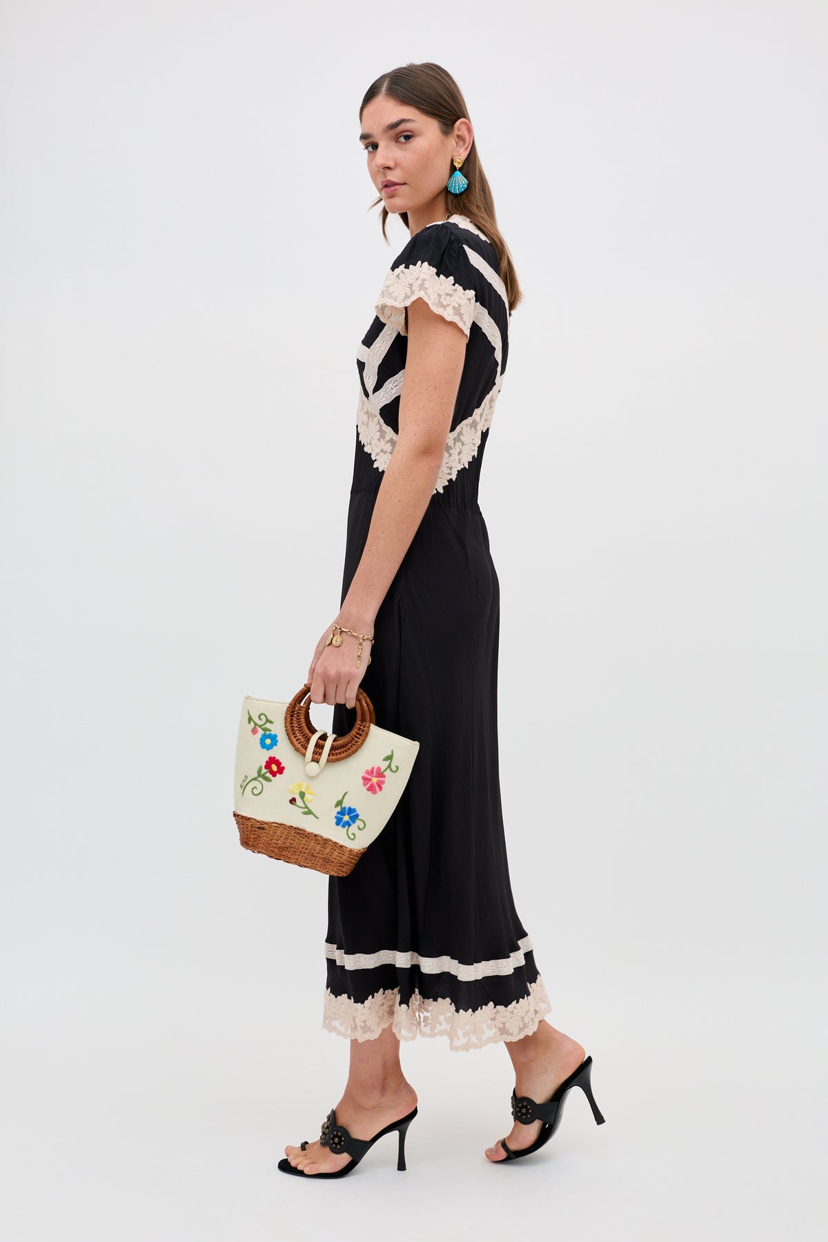 Martina Midi Dress in Black | RIXO USA Martina Midi Dress in Black | RIXO USA