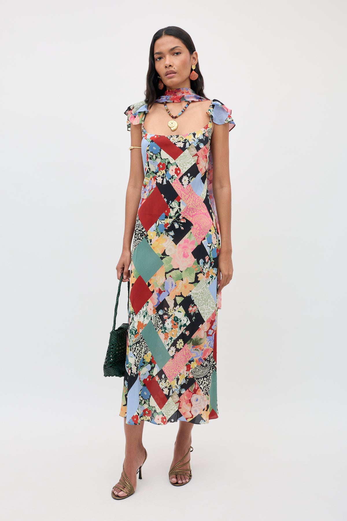 silk midi dress uk Bronwyn Silk Midi Dress