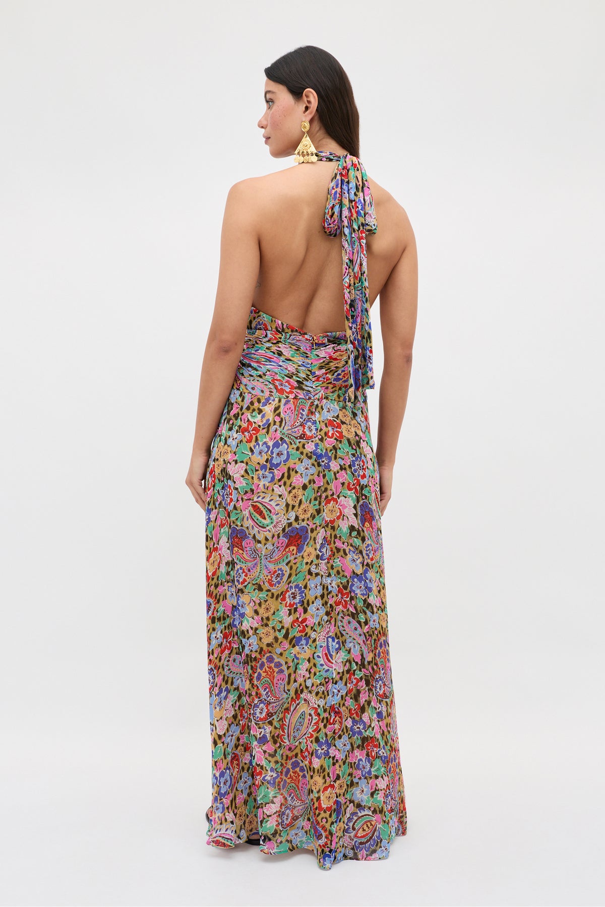 alahna tie strap floral maxi dress NWT Francescas Rosie French SMALL Alahna Dress Tie Strap Floral Tiered Maxi