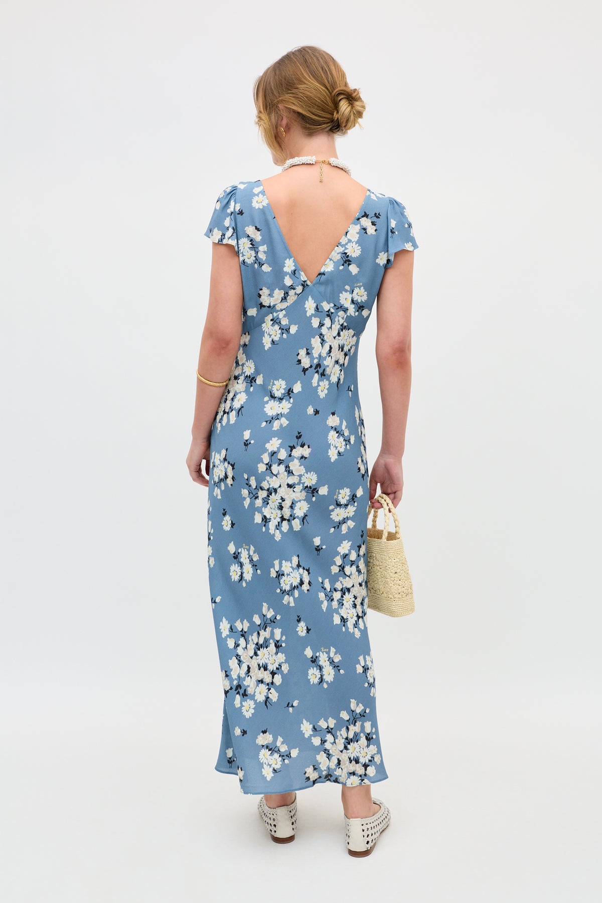 Cathy Midi Dress in Amelia Bouquet Blue | RIXO USA Cathy Midi Dress in Amelia Bouquet Blue | RIXO USA