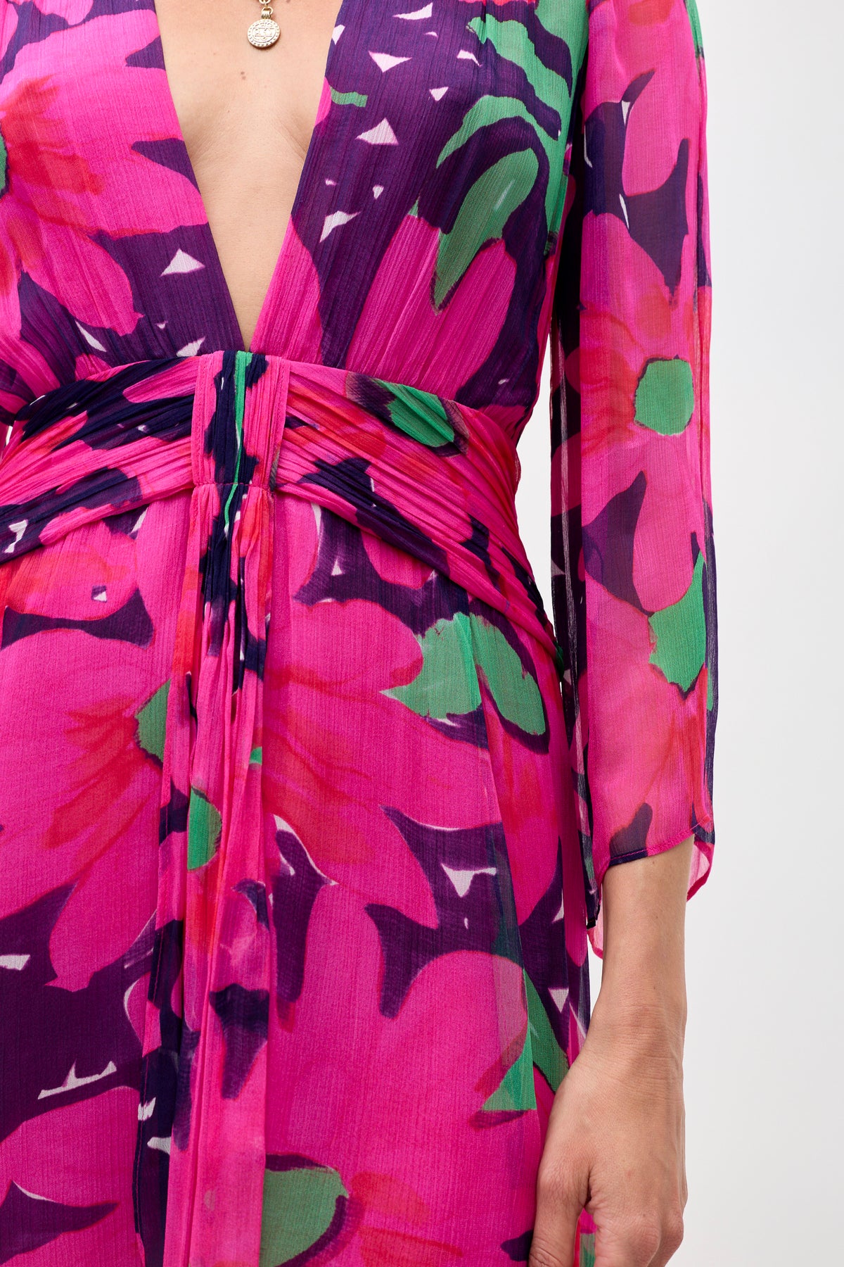 RIXO Clove Chiffon Mini Danish Floral Pink