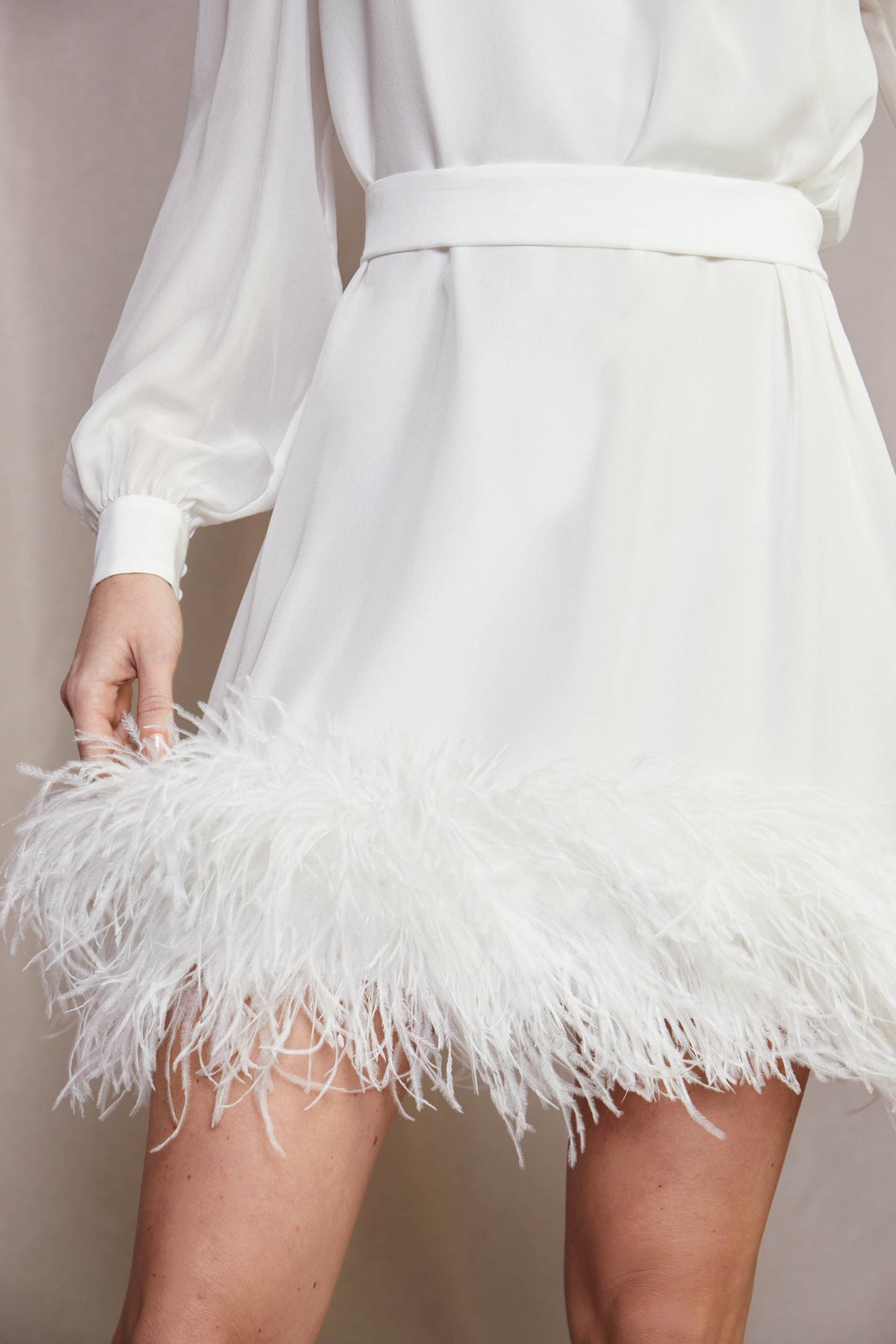 Letty Silk Mini Dress in Ivory | RIXO USA Letty Silk Mini Dress in Ivory | RIXO USA