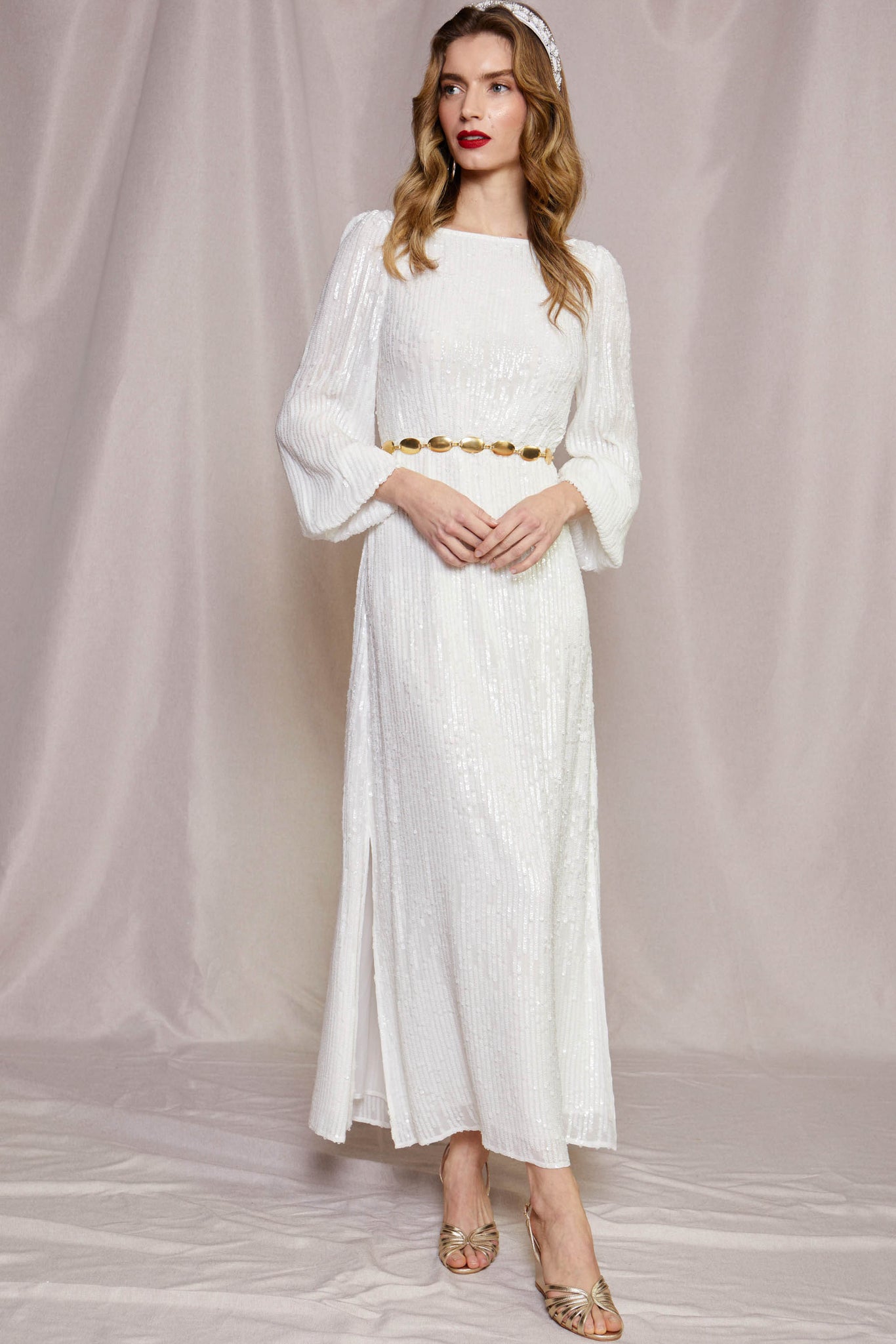 Coco - Ivory Sequin – RIXO ⋆