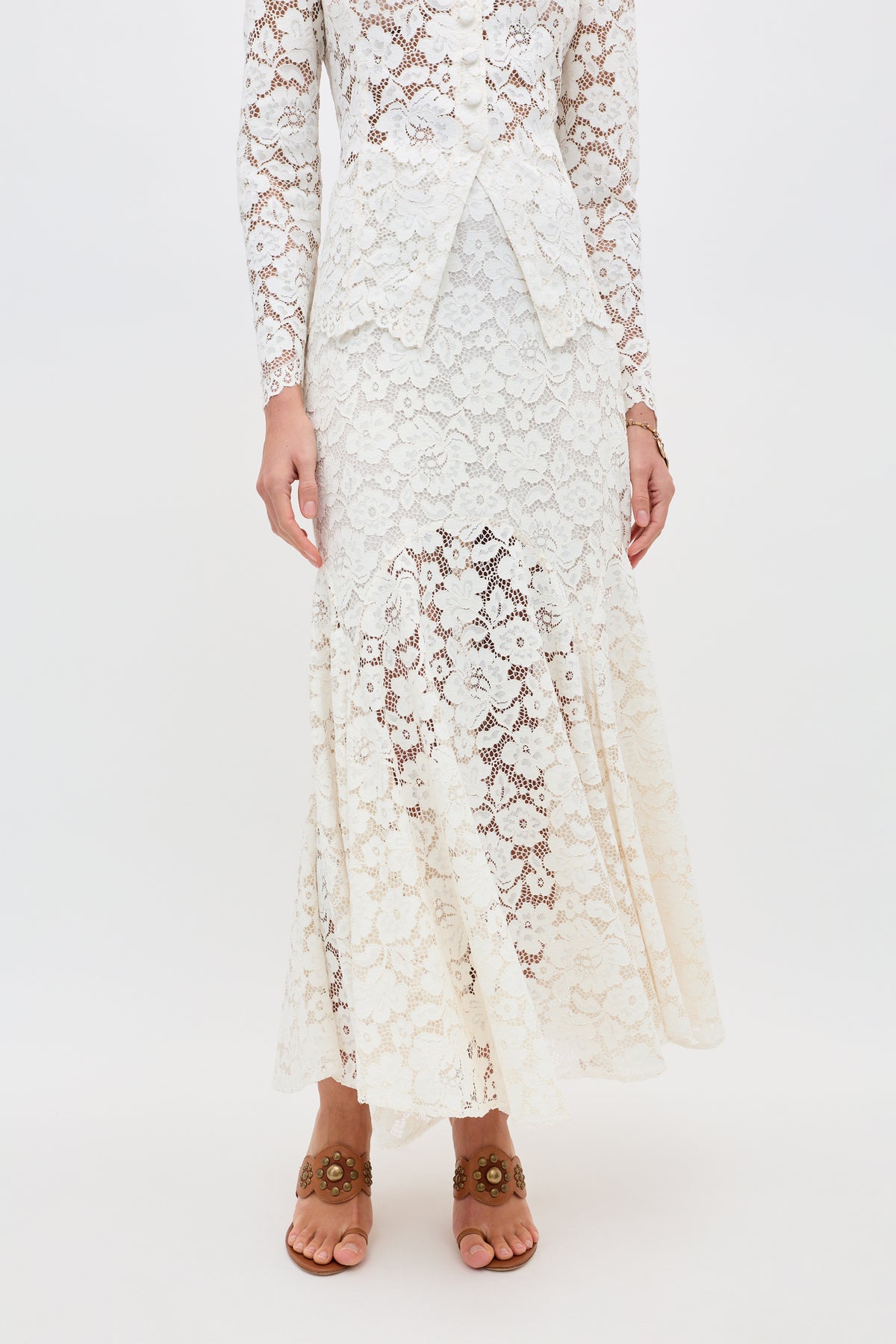 Jada Lace Skirt in Cream | RIXO USA Jada Lace Skirt in Cream | RIXO USA