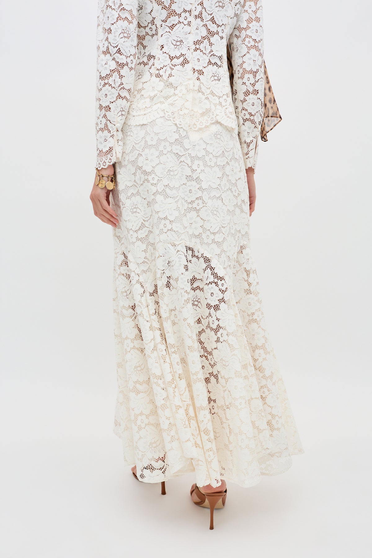 RIXO Jada Lace Skirt Cream RIXO Jada Lace Skirt Cream