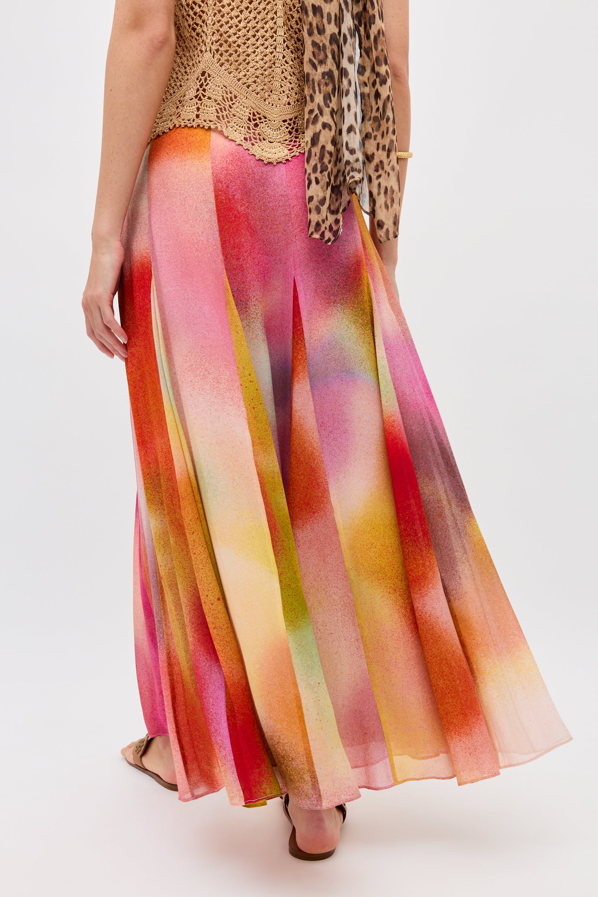 Billy Georgette Midi Skirt in Jessica Alexandra Multi | RIXO USA ⋆