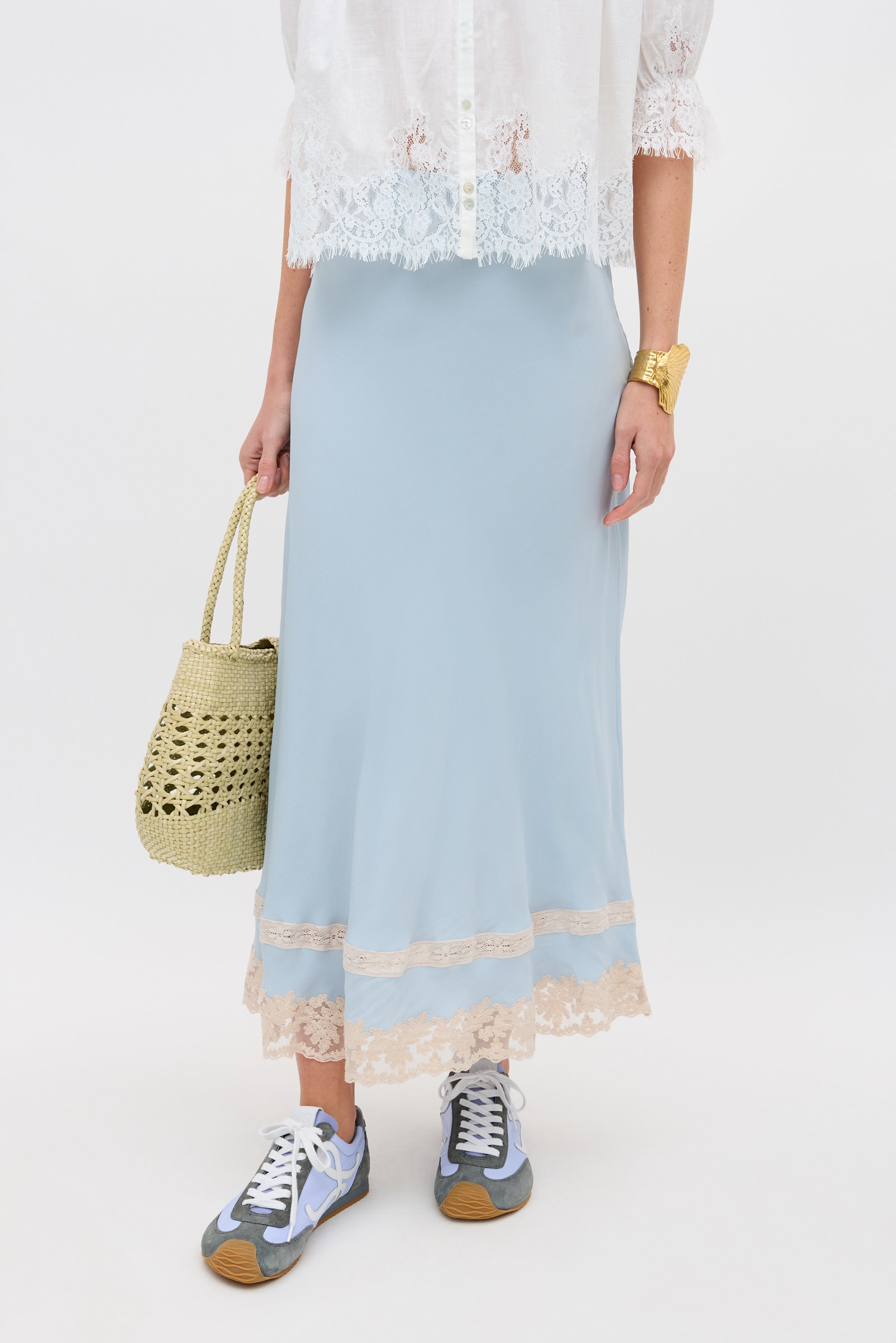 Costanza Midi Skirt in Bluebell | RIXO USA ⋆