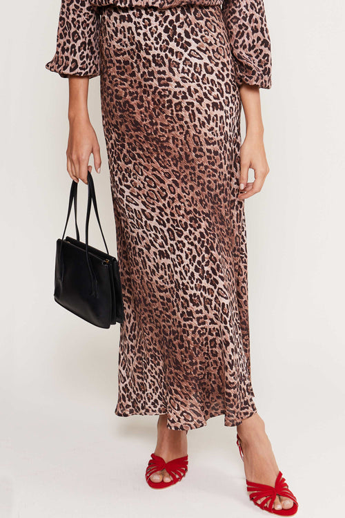 date-night-dressing,Brown Midi Skirt