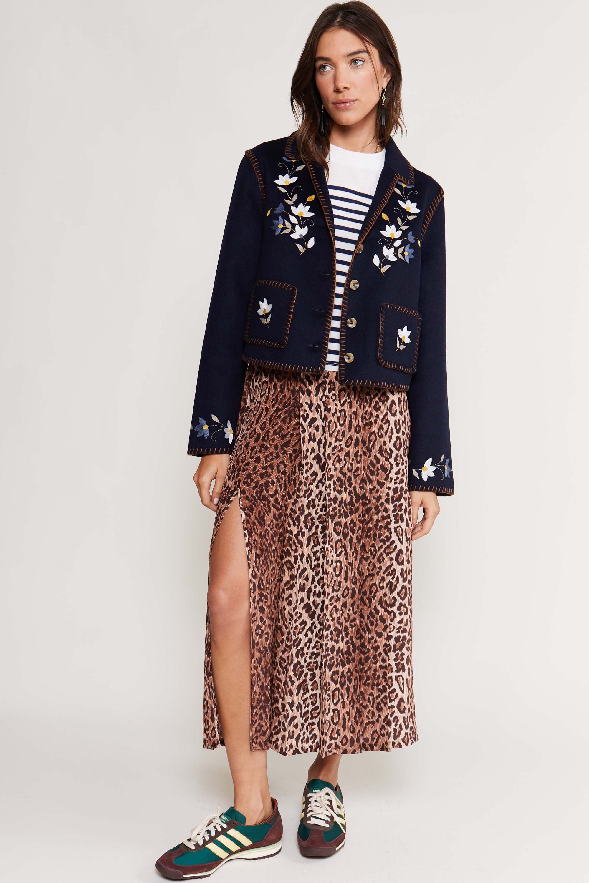 Rixo georgia leopard store skirt