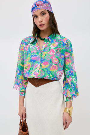 Blake - Ikat Bloom Green
