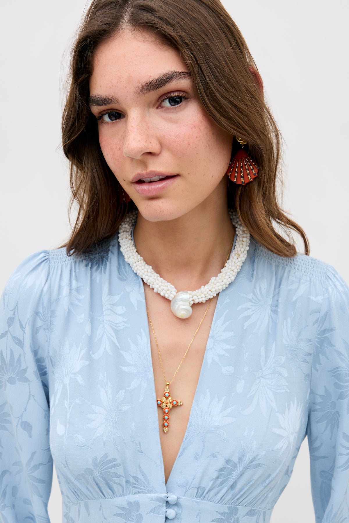 Lea - Daisy Jacquard Bluebell