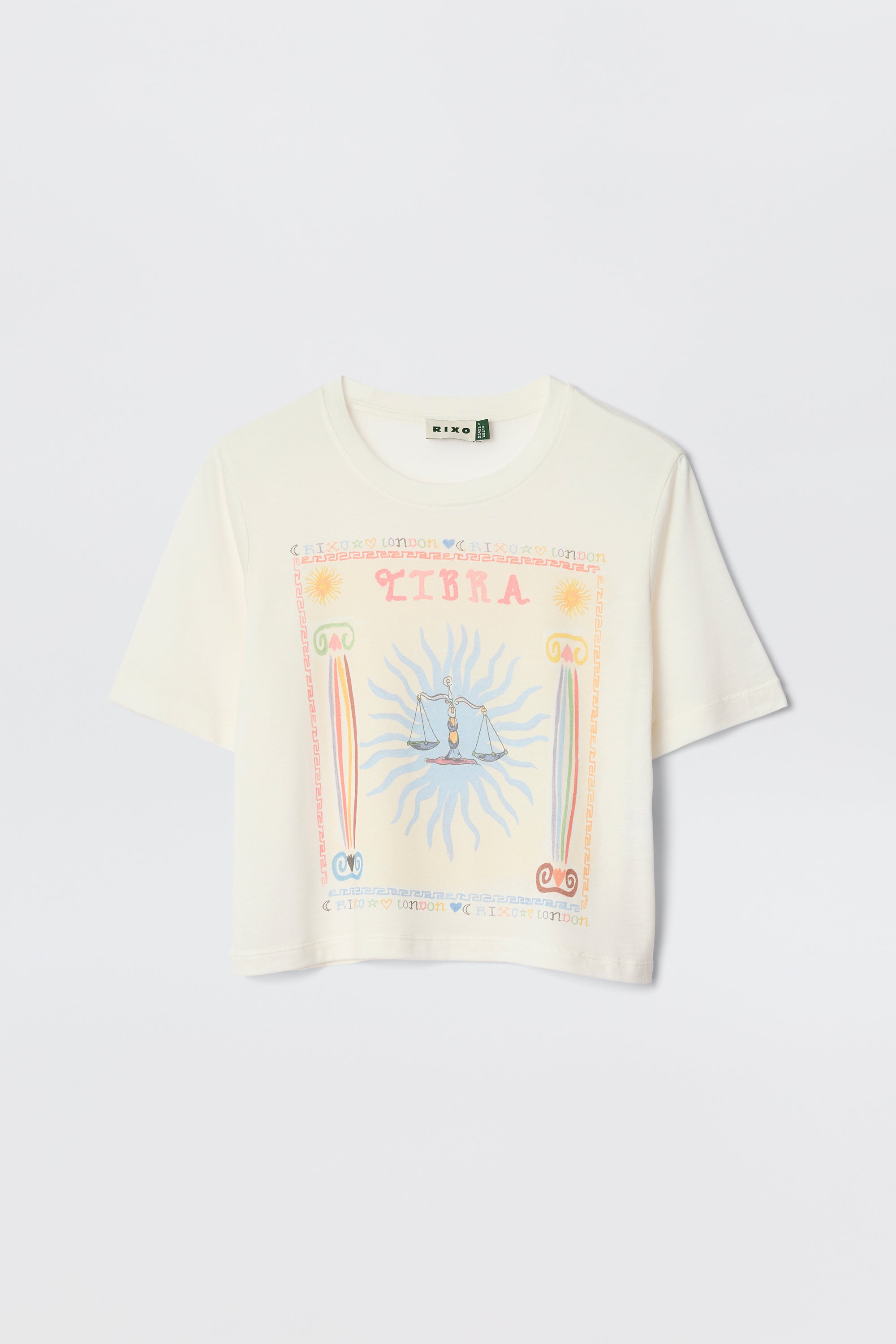 Ria Zodiac T-Shirt in White Libra | RIXO USA ⋆