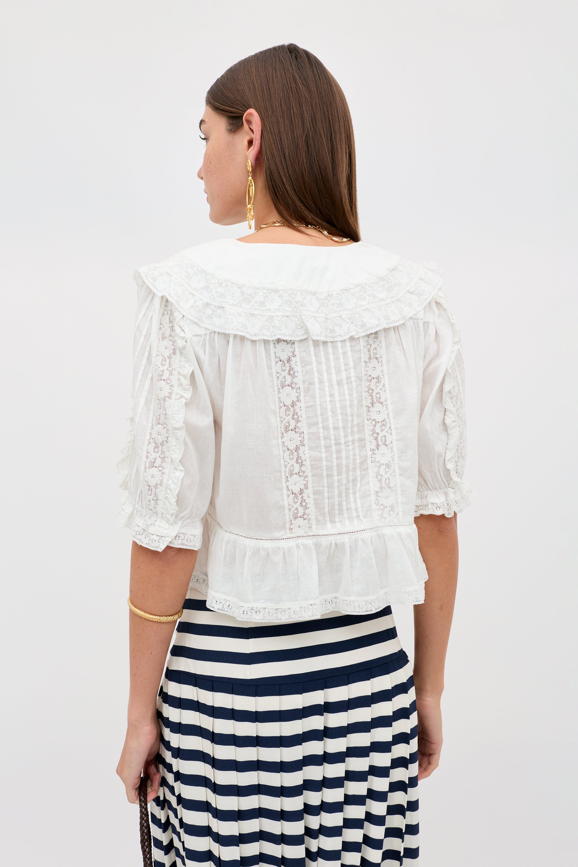 Ellery Cotton Blouse in White | RIXO USA ⋆