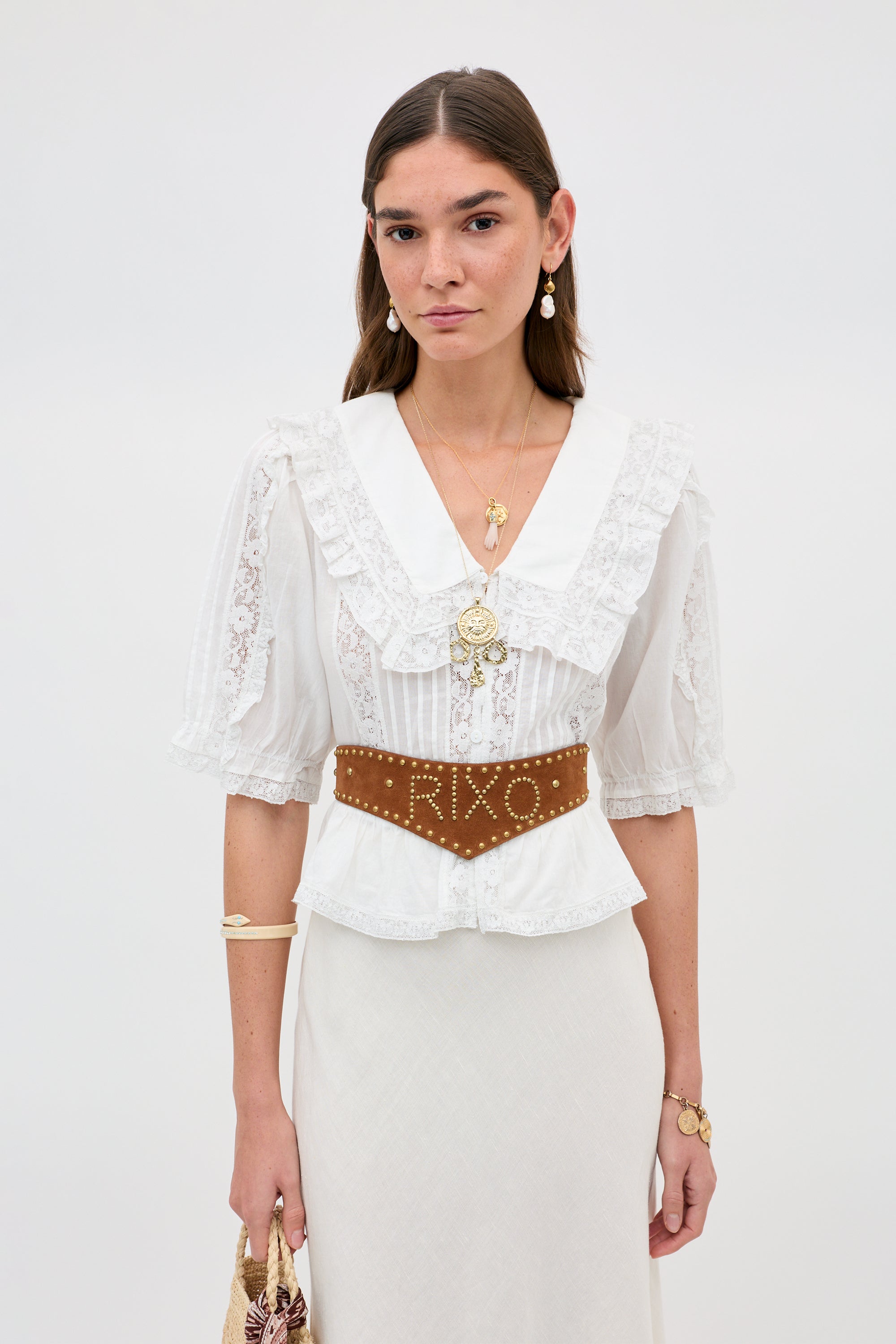 Ellery Cotton Blouse in White | RIXO USA ⋆