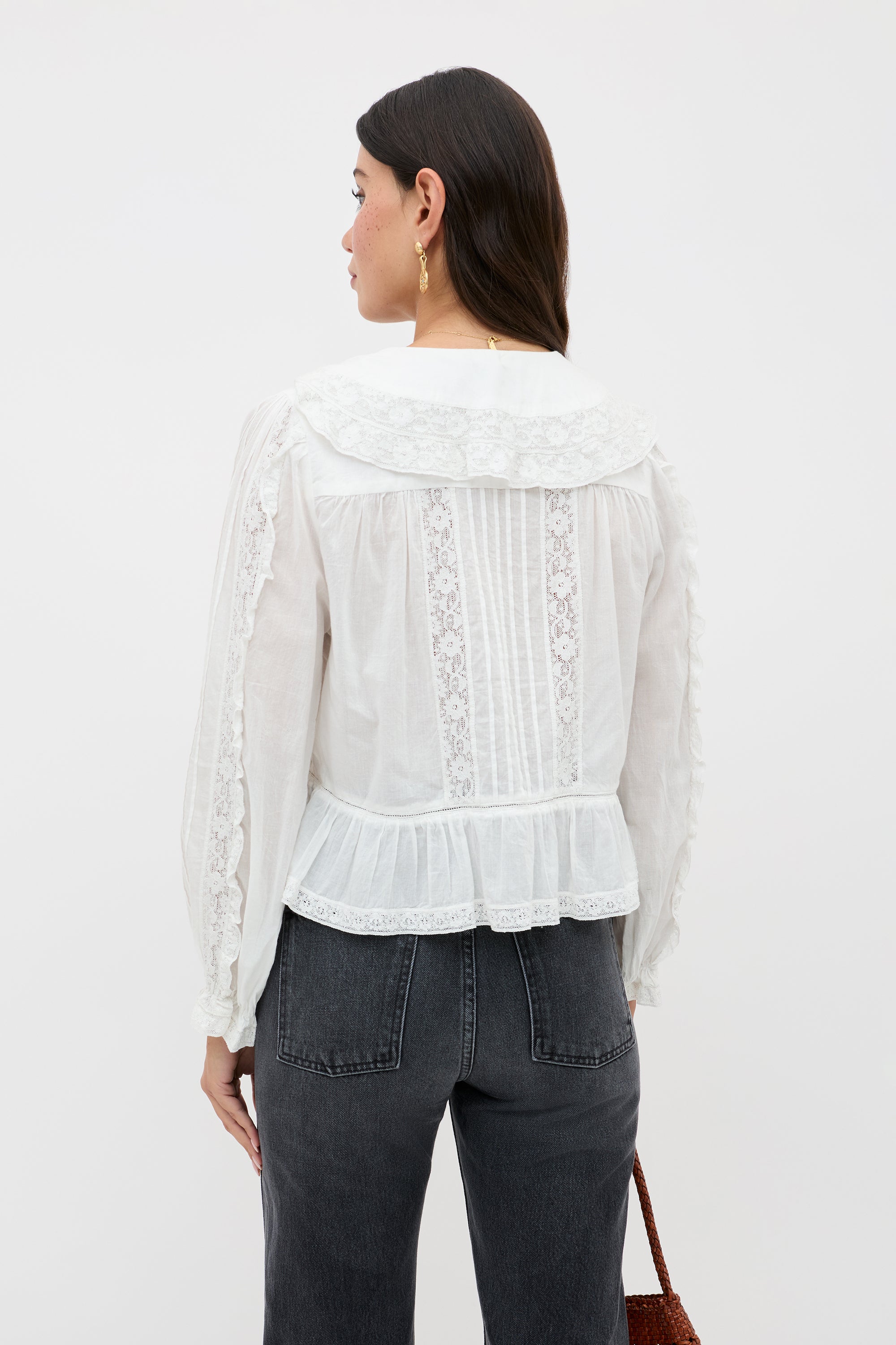 Maribelle Cotton Blouse in Ivory | RIXO USA ⋆