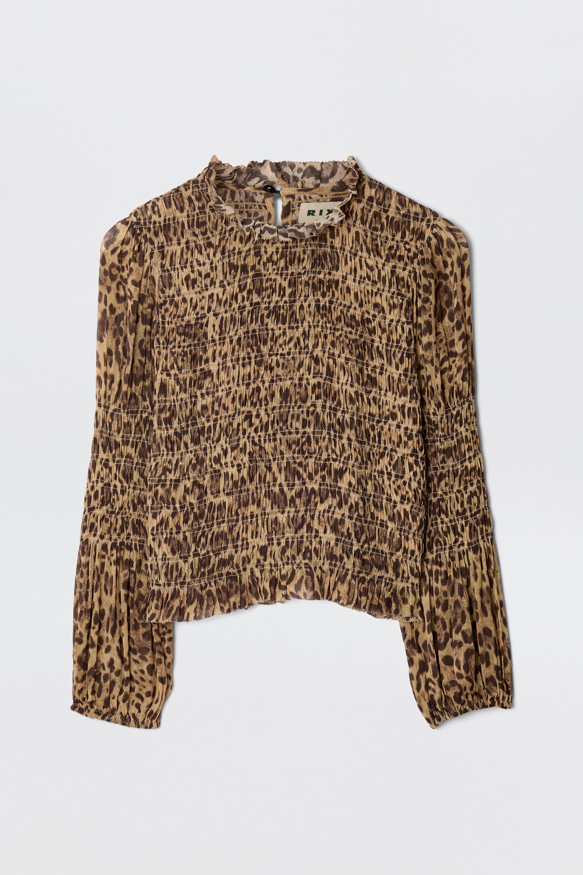 Gardenia Top in Mila Leopard Brown | RIXO ⋆