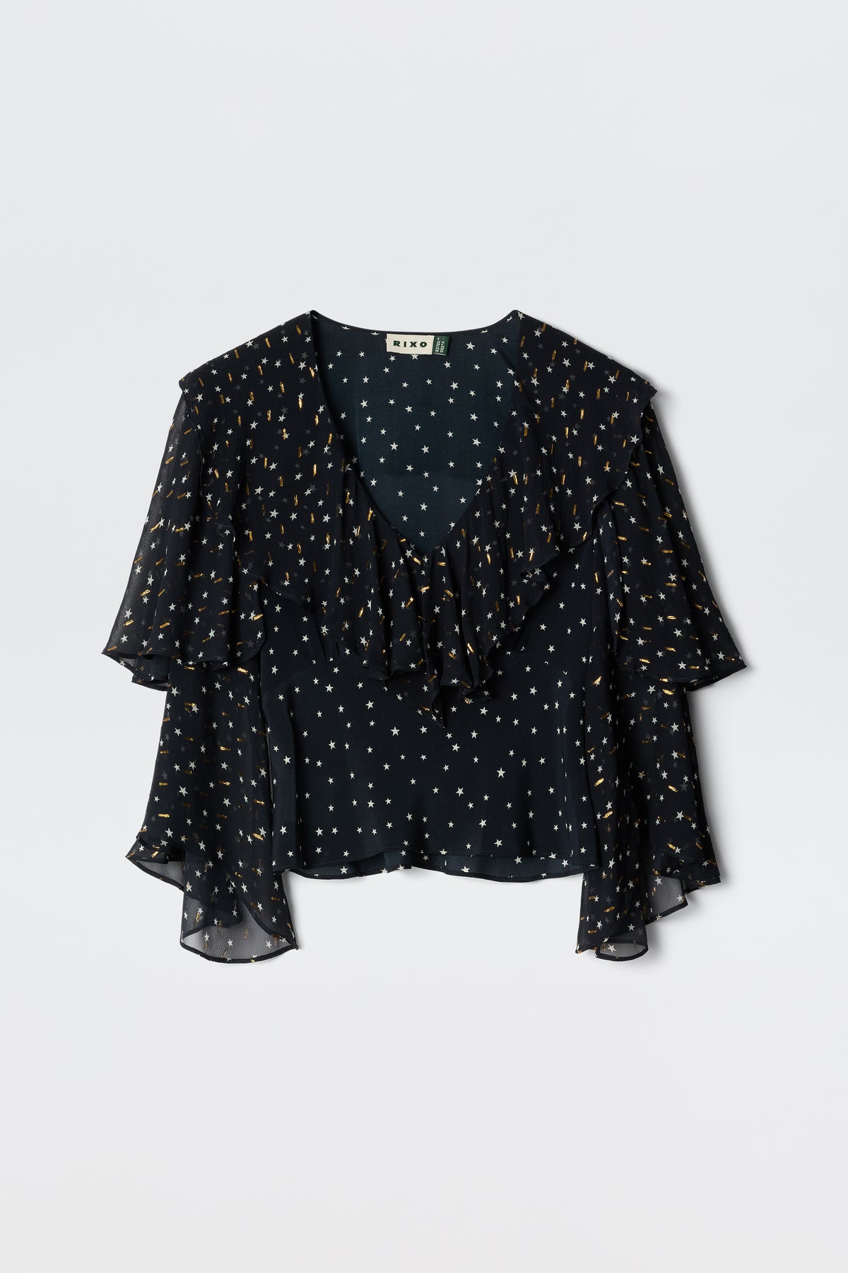 Elsie Rixo Elsie Chiffon Dress in Starry Night Navy | RIXO ⋆