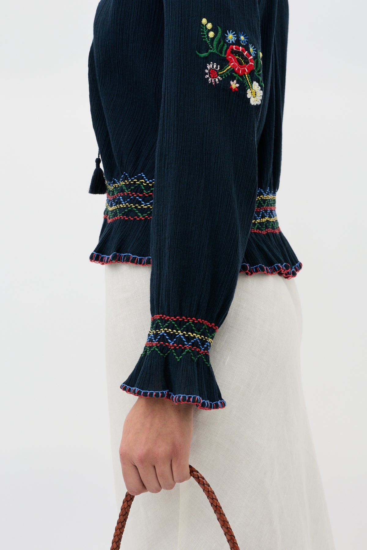 Sofira - Petunia Embroidery Navy