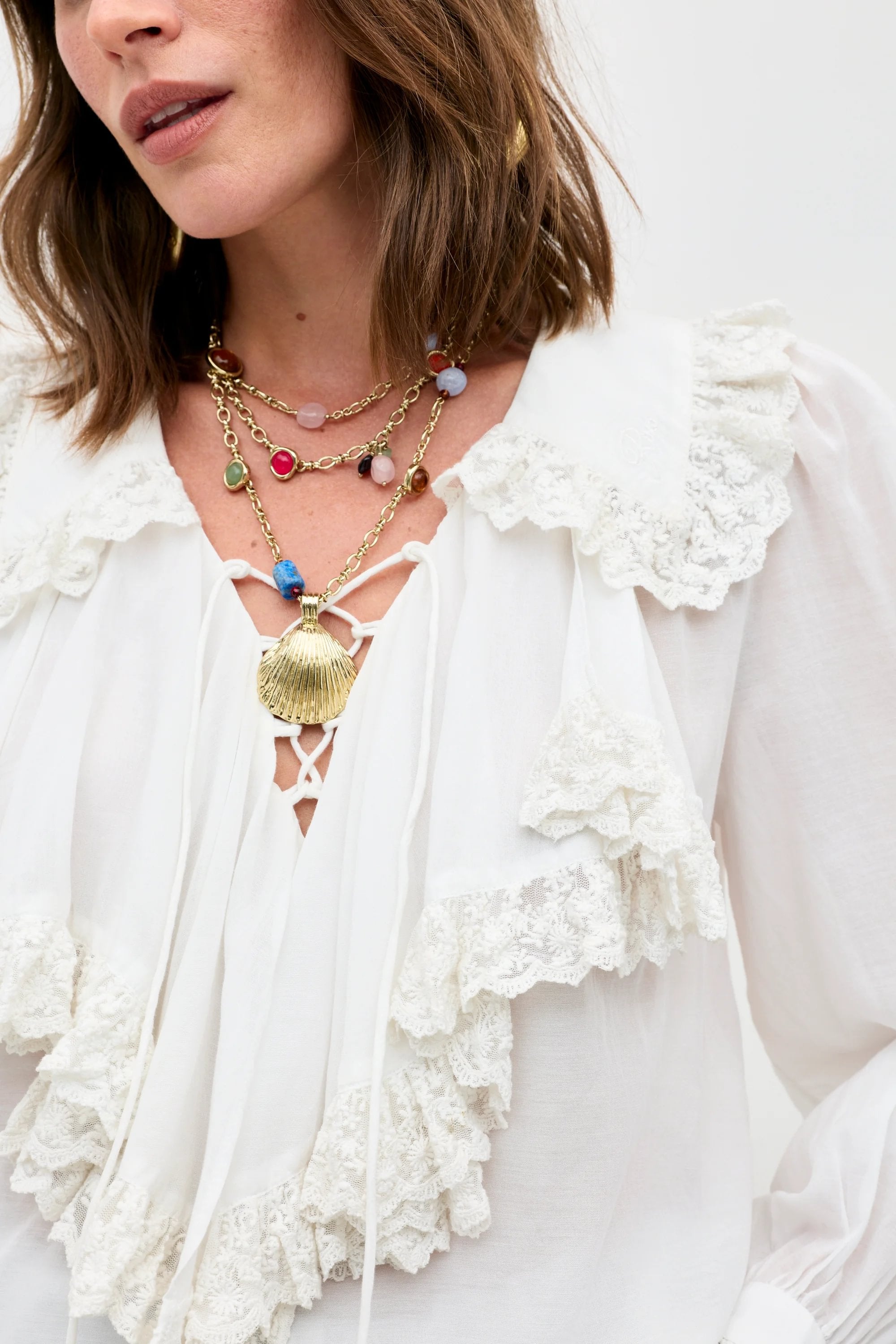 Milia Cotton Blouse in White | RIXO USA ⋆