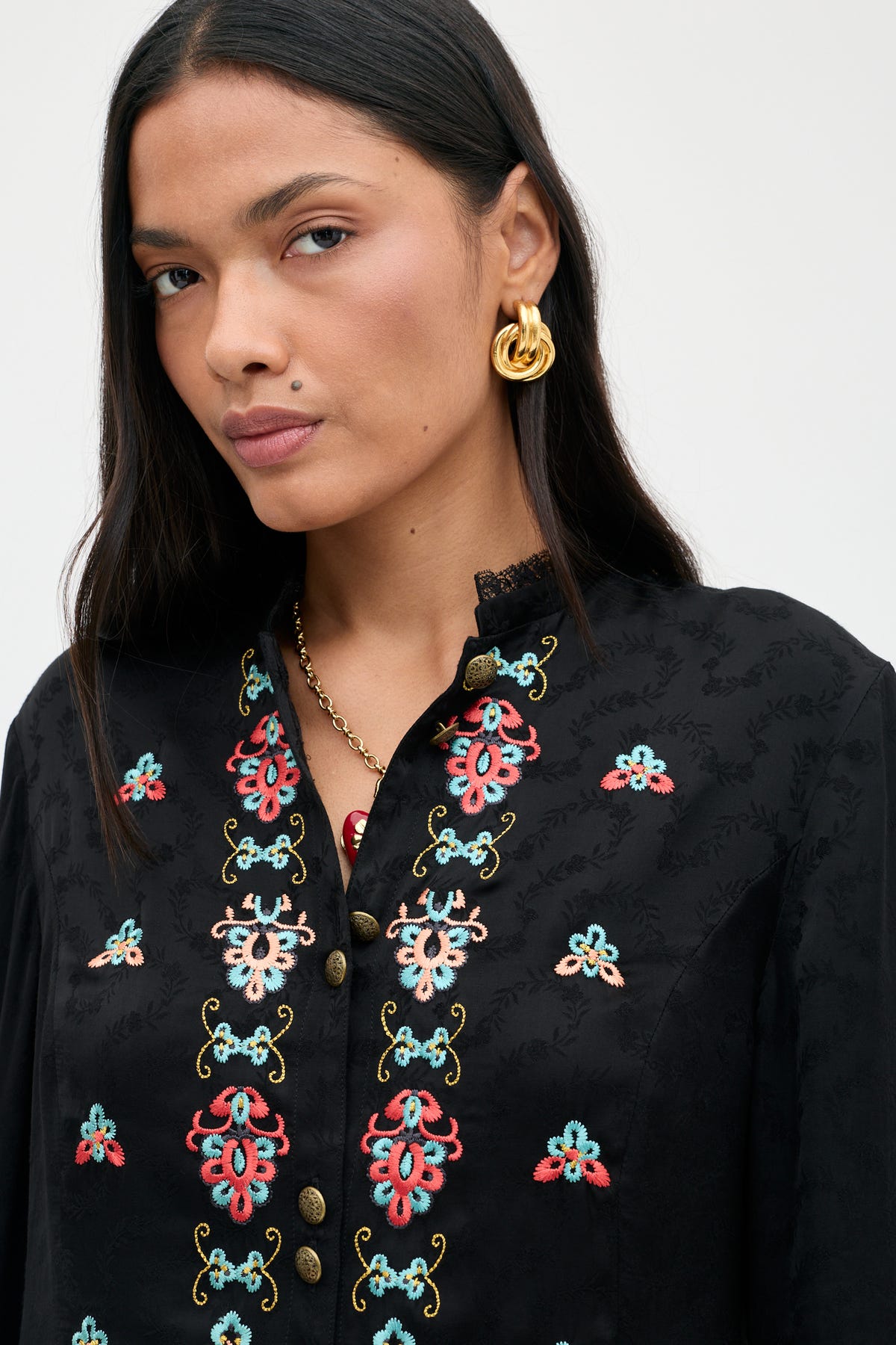 Charlotta - Rosewood Embroidery Multi