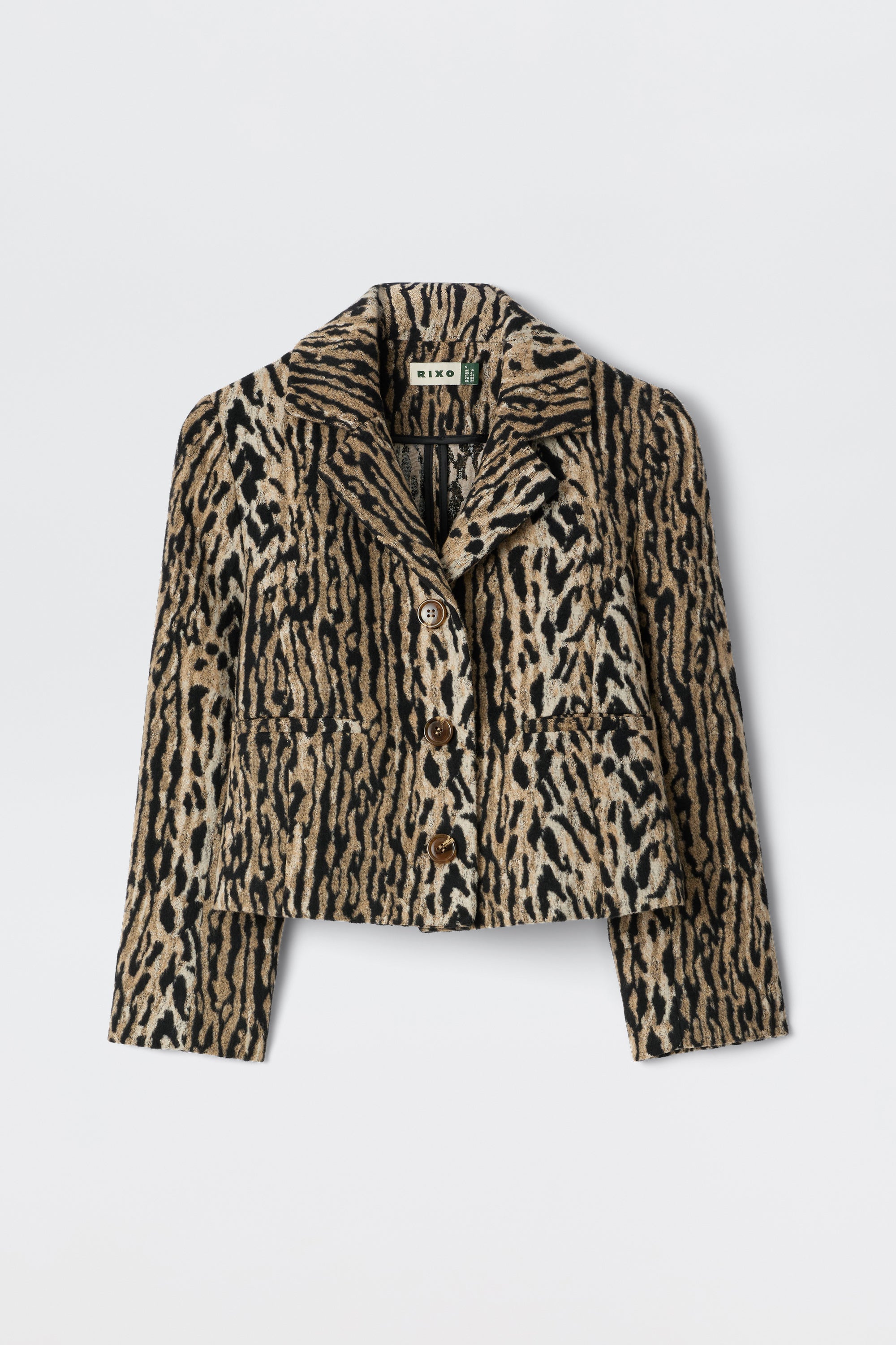 Leila Leopard Jacket in Bohemia Leopard Brown | RIXO ⋆