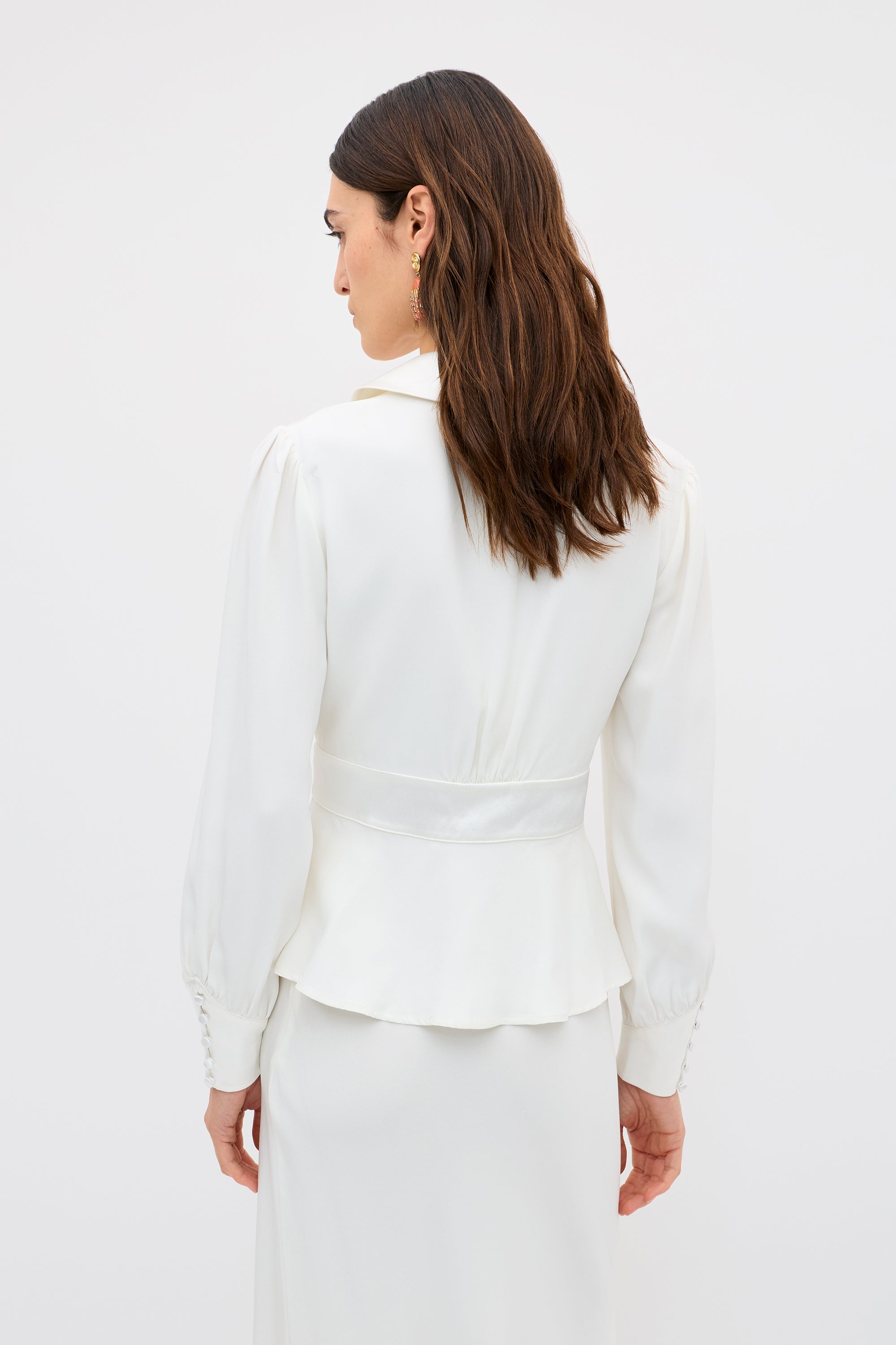 Adeline Silk Top in Ivory | RIXO USA ⋆