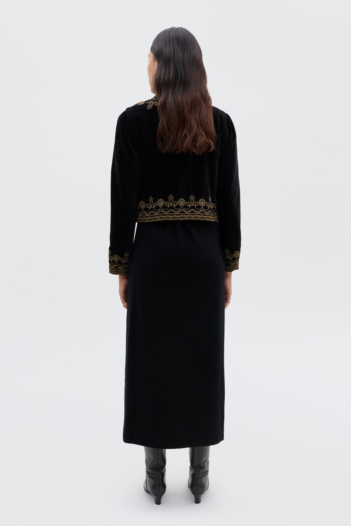 RIXO Denver Embroidered Cotton-Velvet Jacket Soutache Embroidery RIXO Denver Embroidered Cotton-Velvet Jacket Soutache Embroidery