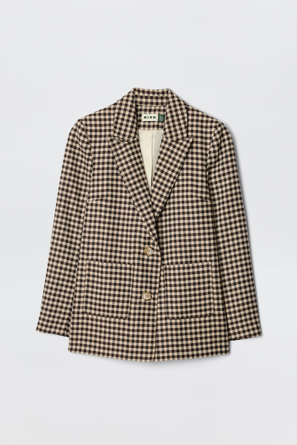 Xander  -  Italian Check Yarn Dyed Brown