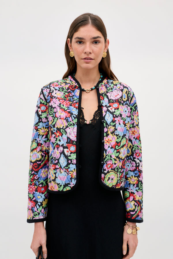 Lyanne - Ikat Bloom Charcoal