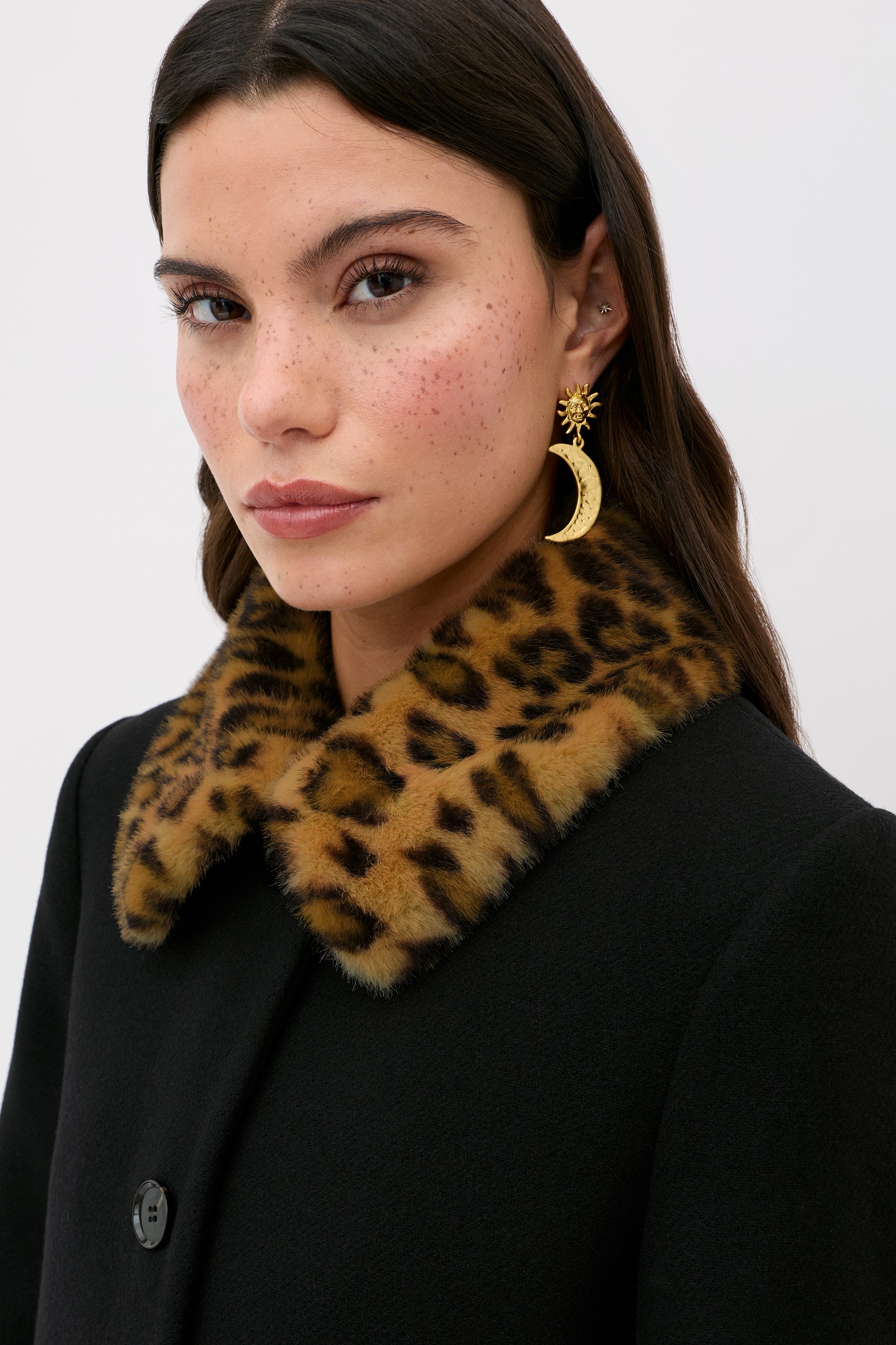 Aldith Wool Jacket in Marla Leopard Black | RIXO USA ⋆