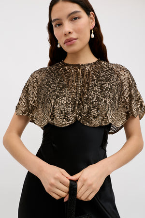 Evienne  -  Art Deco Embellishment Antique Gold