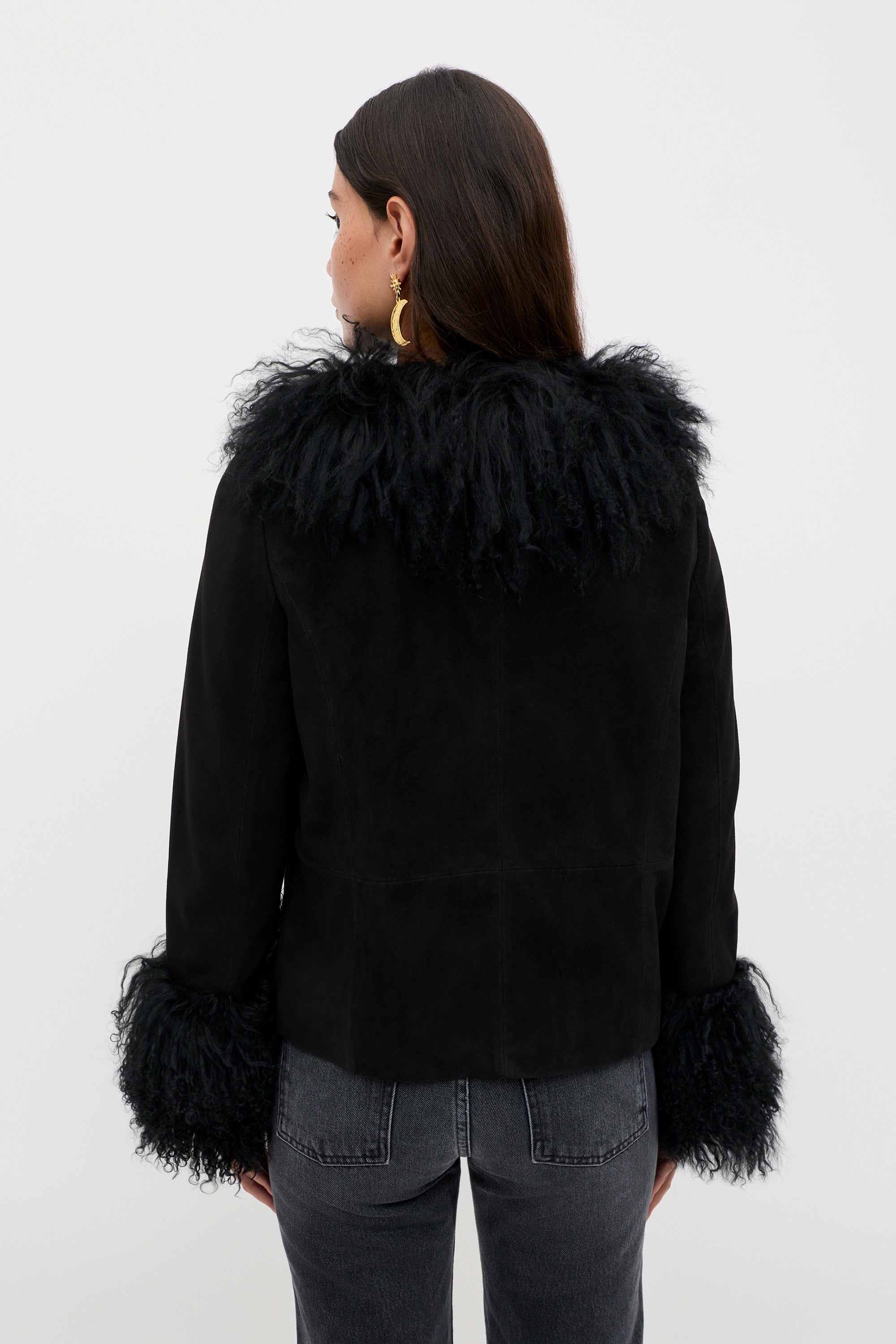 Sammy Suede Jacket in Black | RIXO USA ⋆