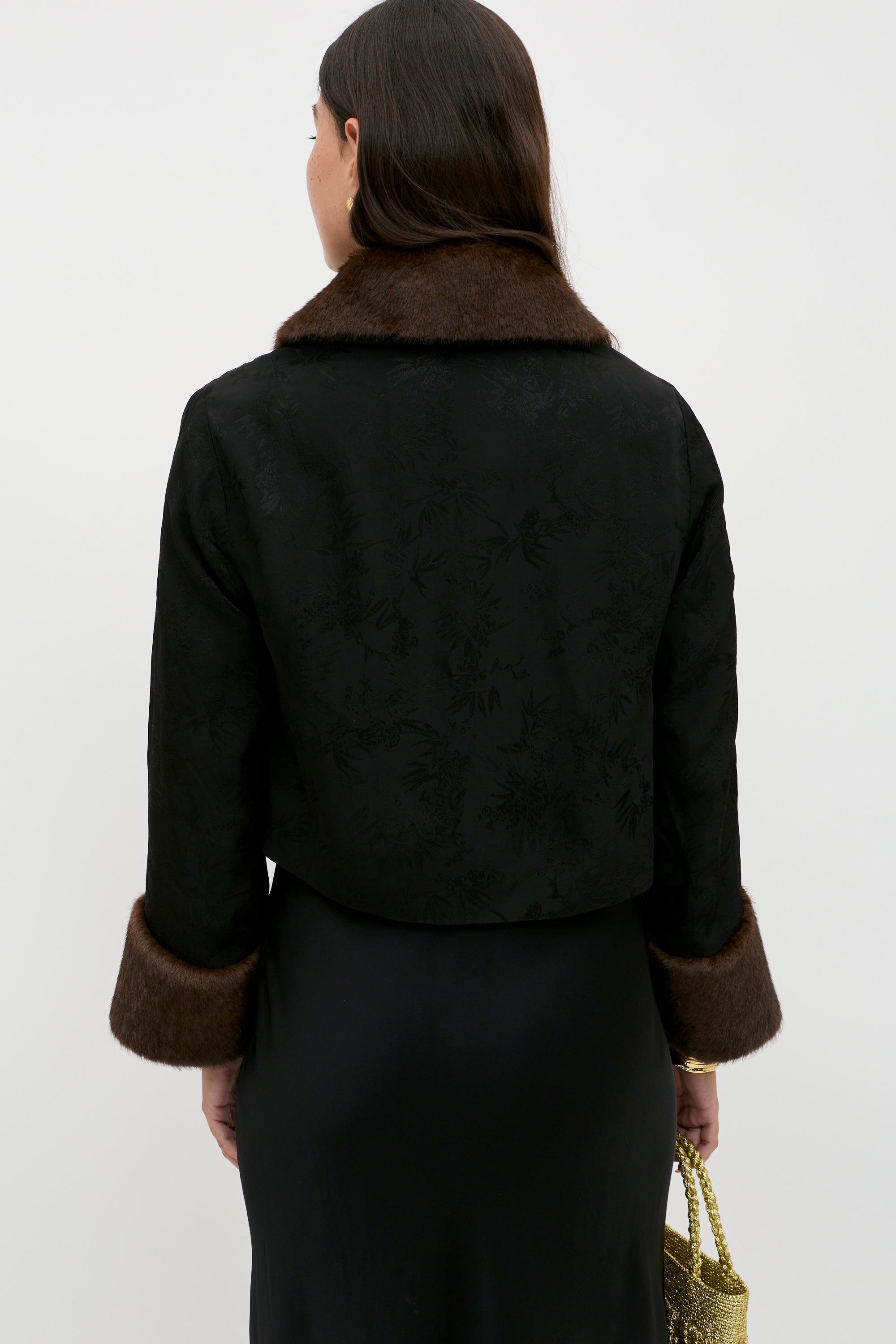 Luanne Jacquard Jacket in Black | RIXO USA ⋆